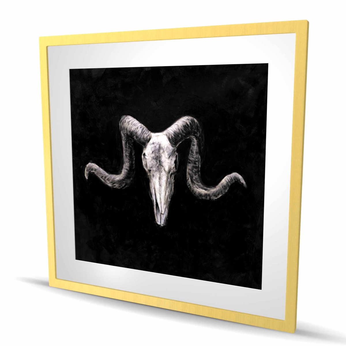 C1FM36366AO95C 36 x 36 in. Skeleton Skulls Grunge Style - Framed Matted Print Decor