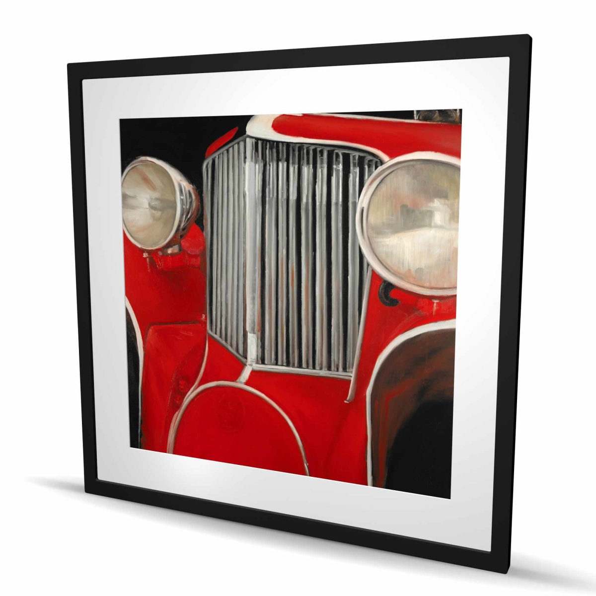 C1FM36367V6T5S 36 x 36 in. Car of the 50s Closeup - Framed Matted Print for Home Decor