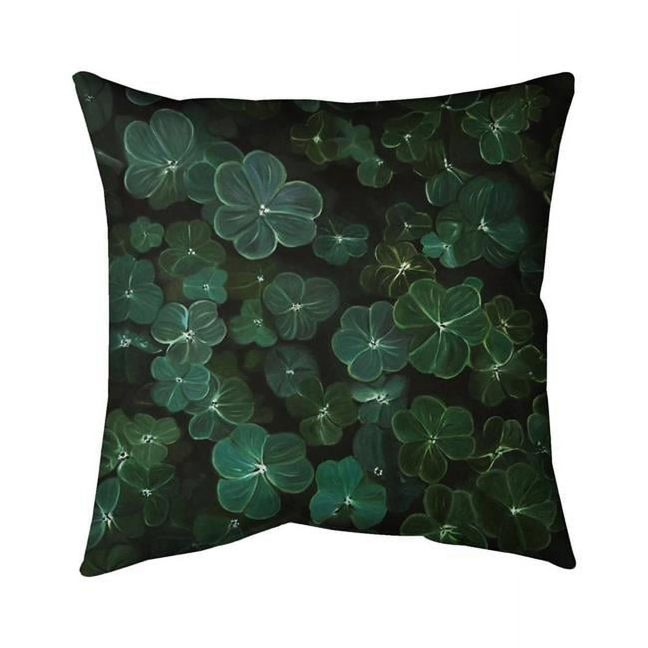 18 x 18 in. Clovers-Double Sided Print Outdoor Pillow Cover