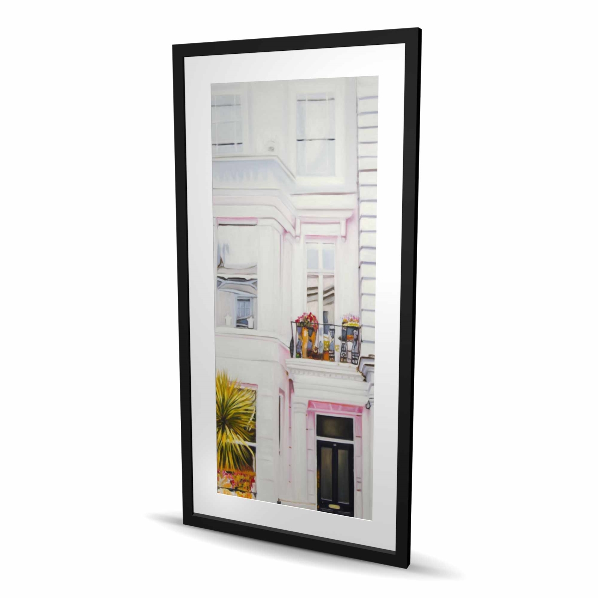 C1FM2448ZHAS2R 24 x 48 in. West Coast Houses - Hyperrealist Cities Framed Print - Decor