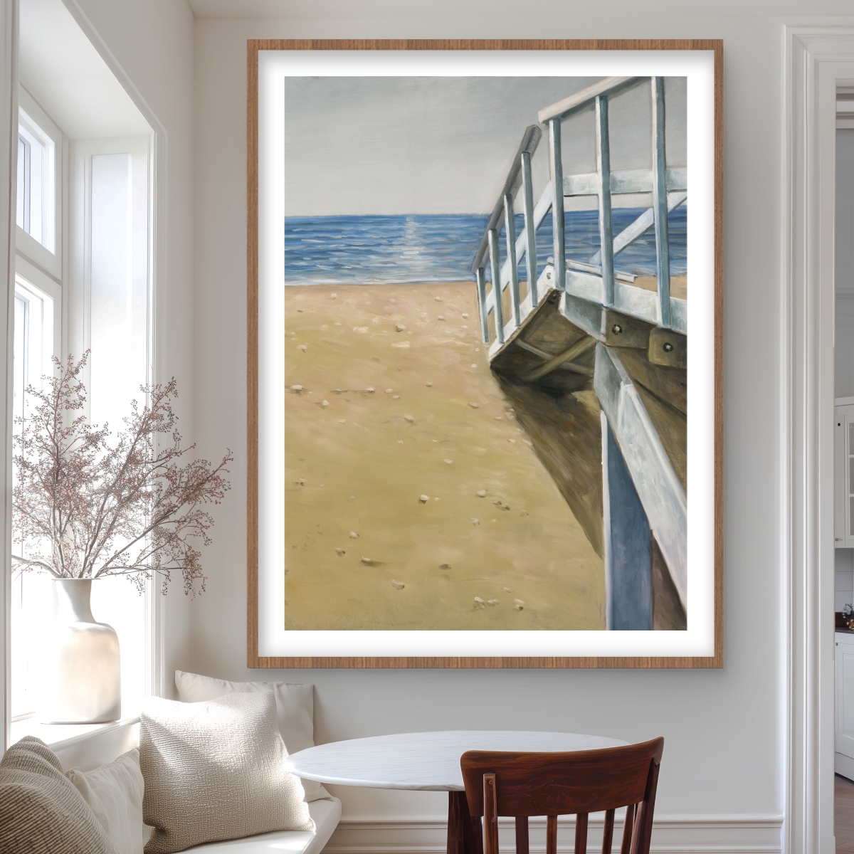C1FM3648WVFFPD 36 x 48 in. Seaside Landscape - Bathroom Beach Framed Matted Print Decor