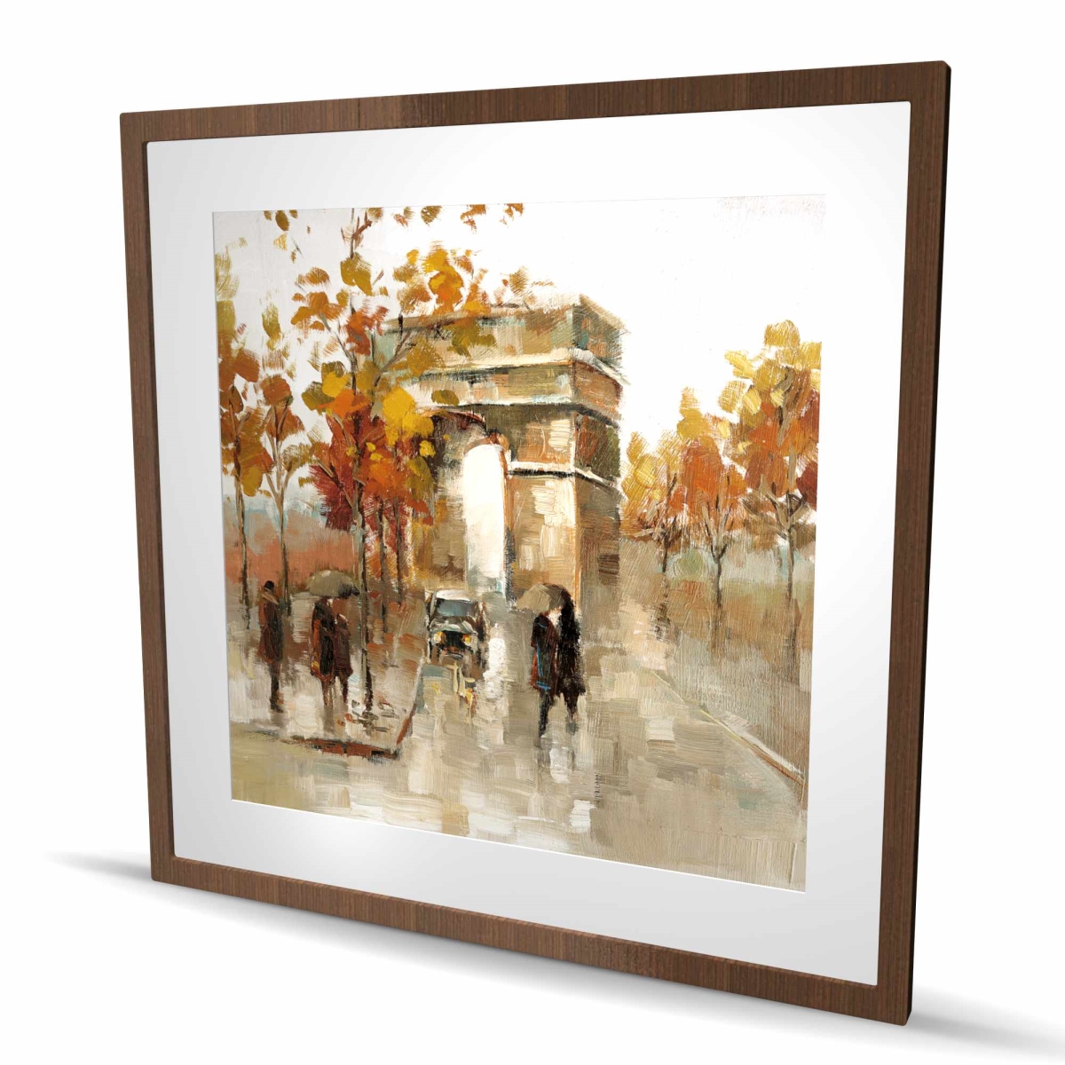 C1FM3636JP6VRB 36 x 36 in. Arc De Triomphe in Autumn - Framed Matted Print - Home Decor
