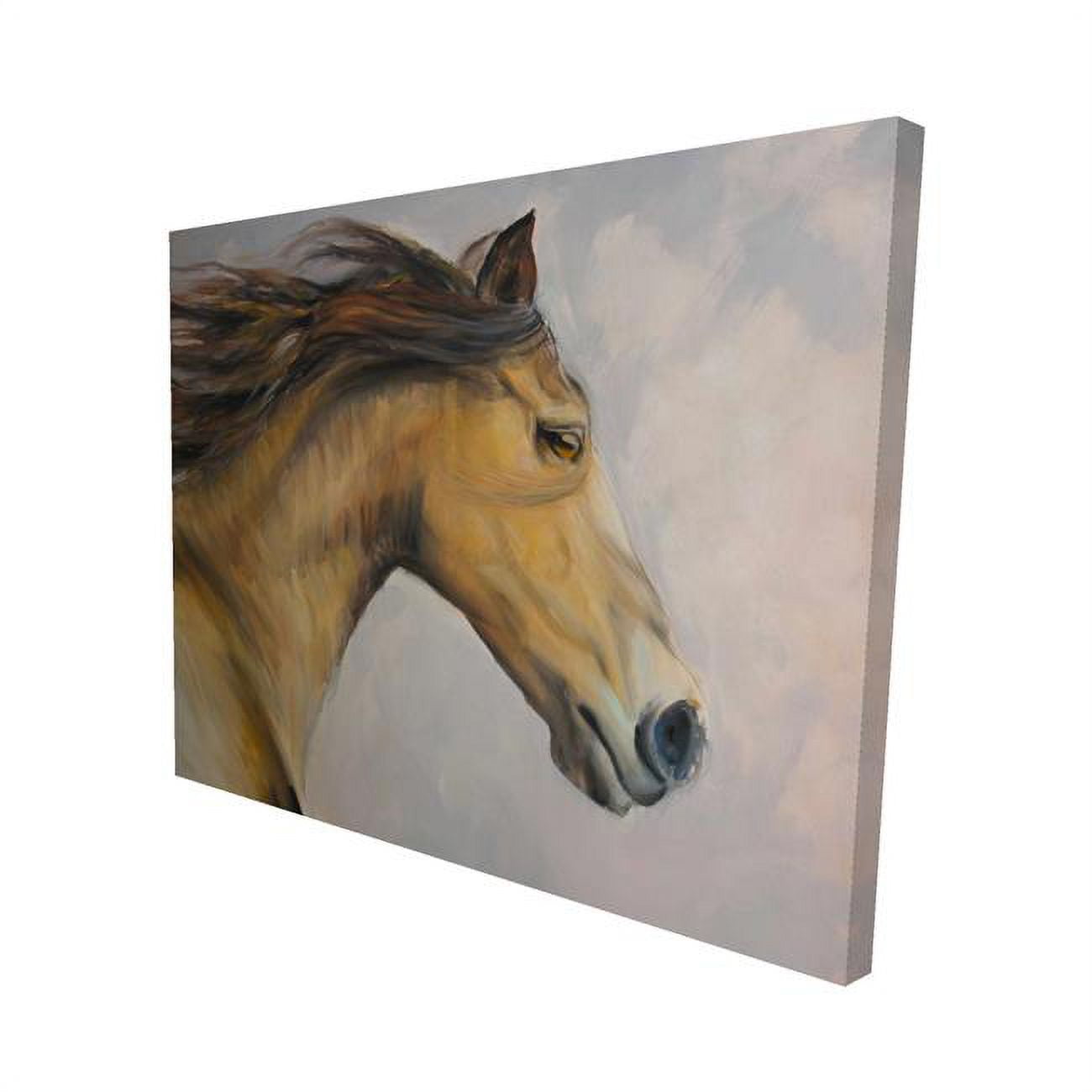 16 x 20 in. Proud Steed with His Mane in the Wind-Print on Canvas