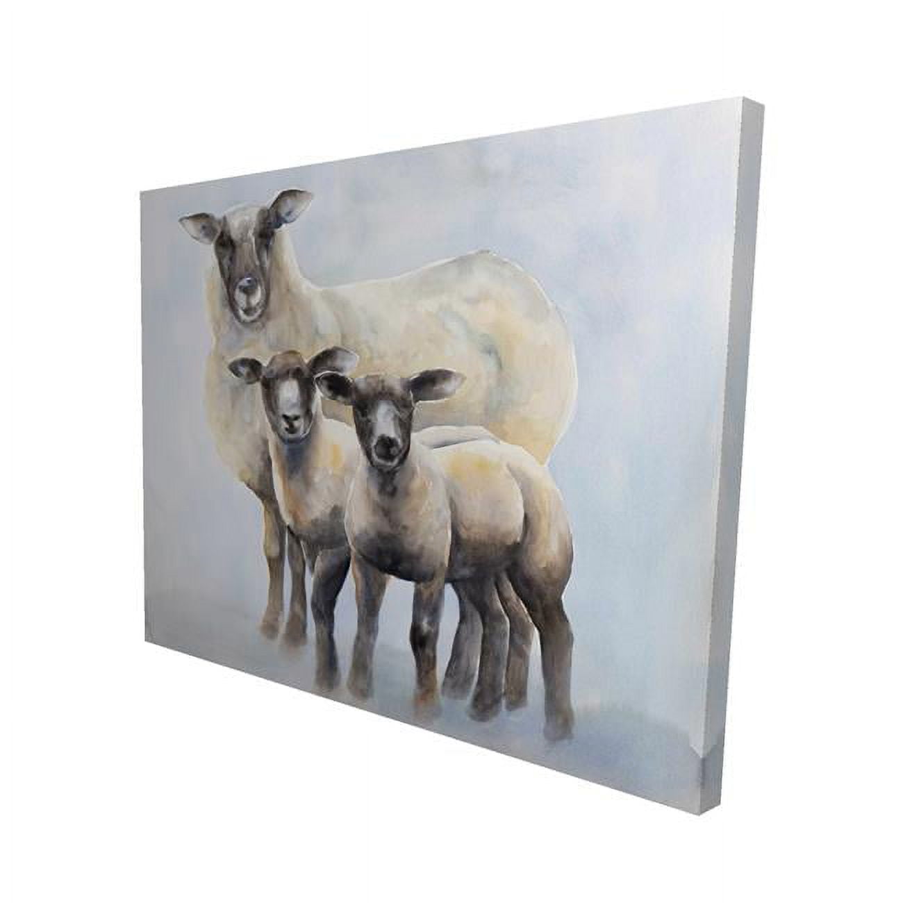16 x 20 in. Sheep Family-Print on Canvas
