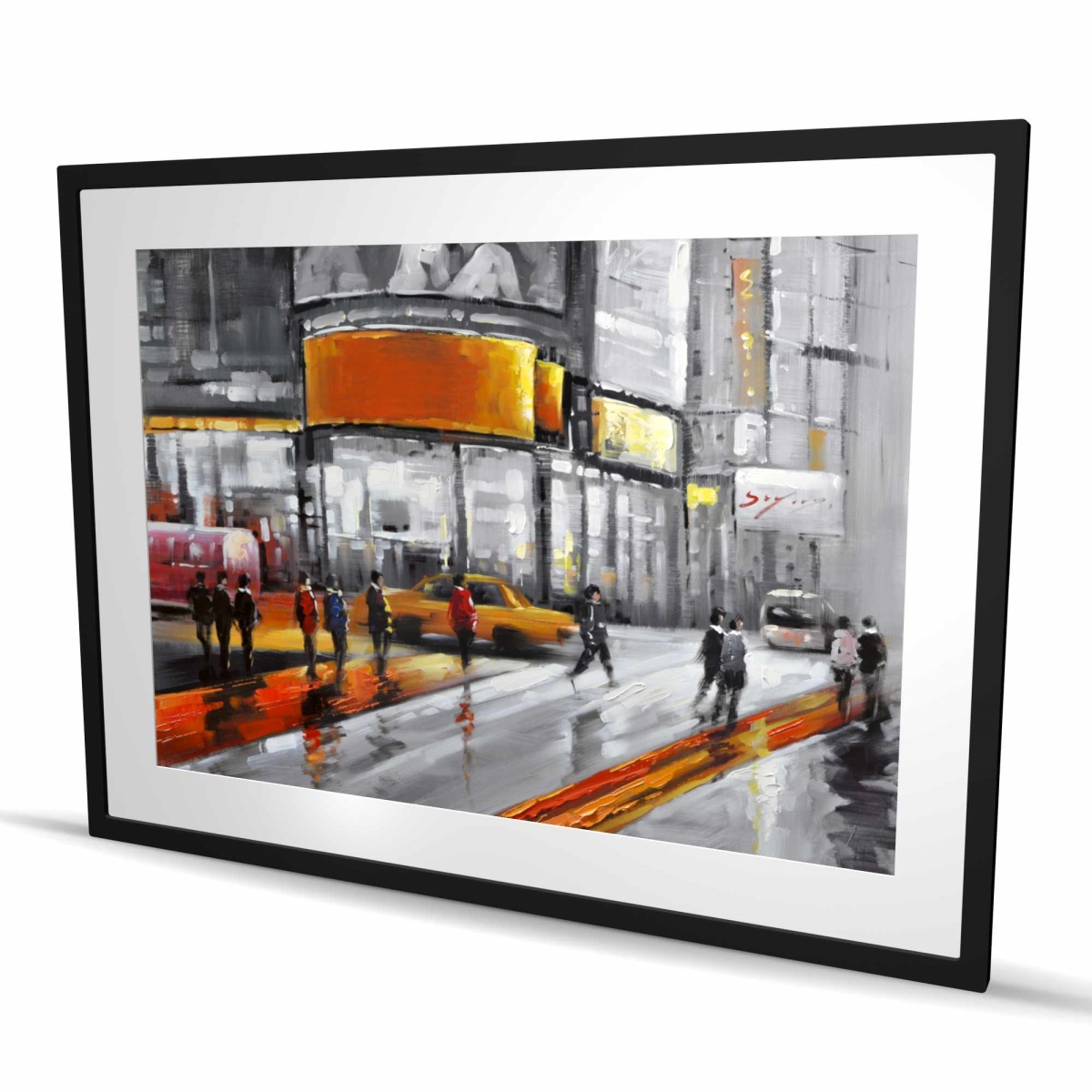 C1FM3648D7791N 36 x 48 in. Circulation in Times Square - Framed Matted Print for Decor