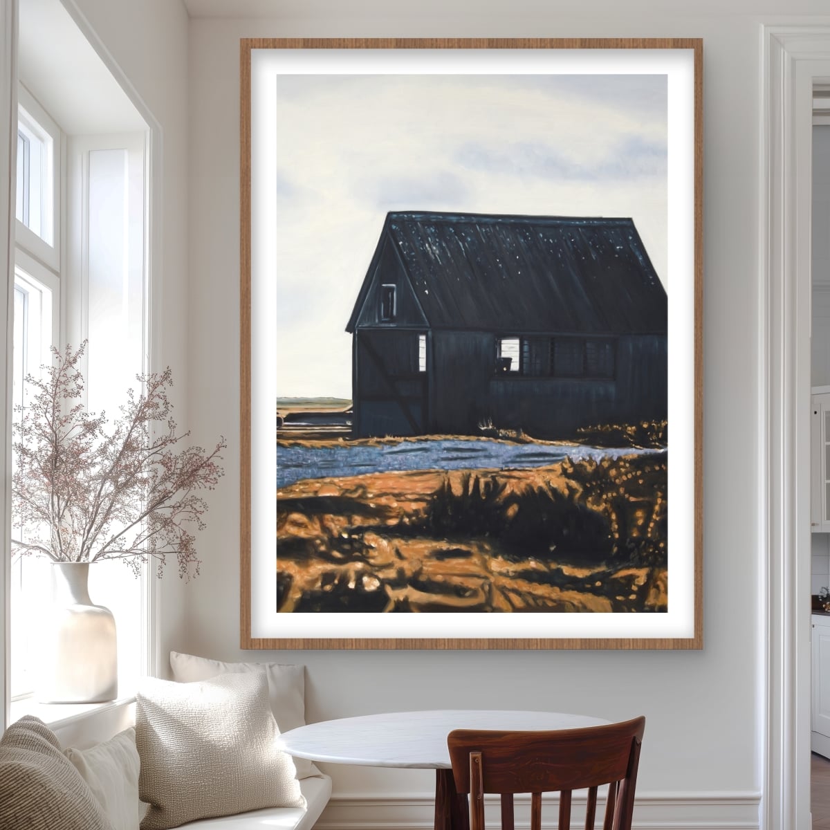 C1FM3648MZYUSJ 36 x 48 in. Abandoned Barn - Framed Matted Print for Home Decor