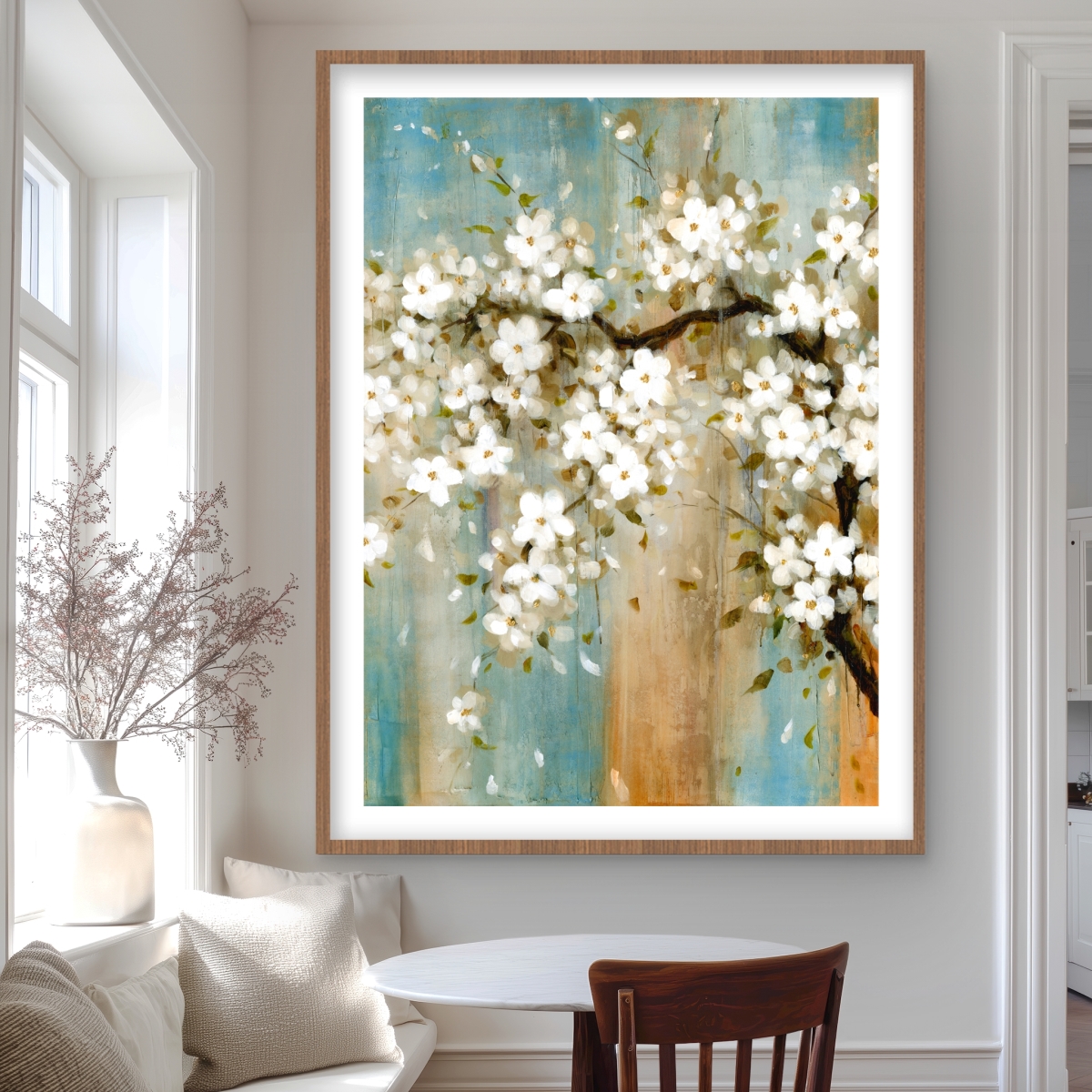 C1FM3648P8U2L5 36 x 48 in. Relaxing Cherry Blossoms - Framed Matted Botanical Print