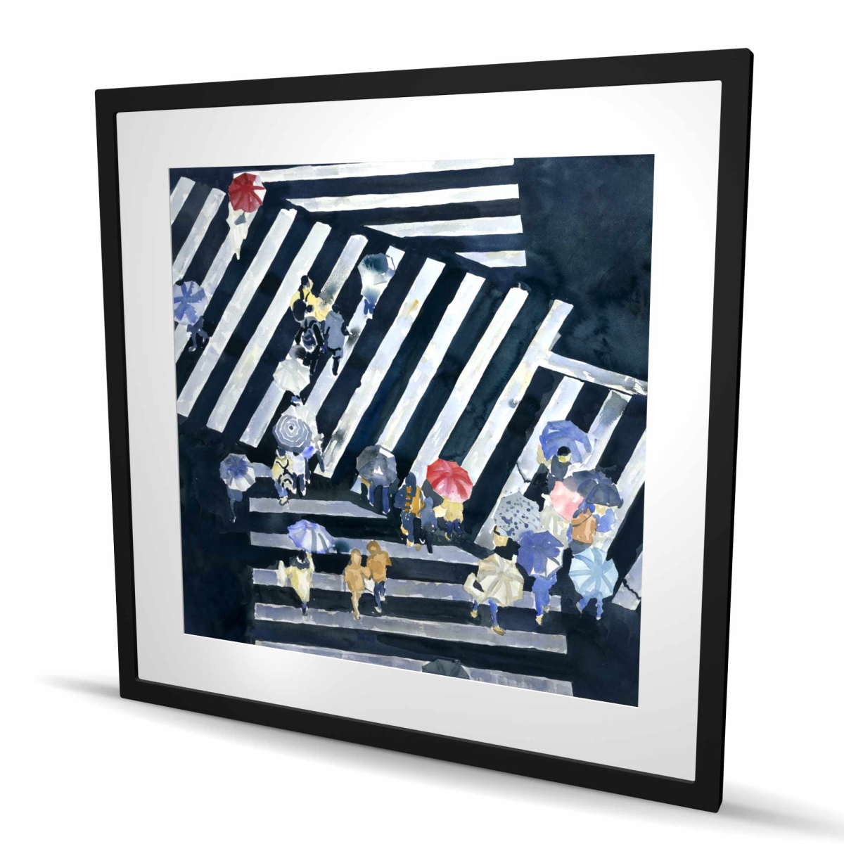 C1FM3636V4YRVS 36 x 36 in. Main Street Scenery Man Cave Framed Matted Print