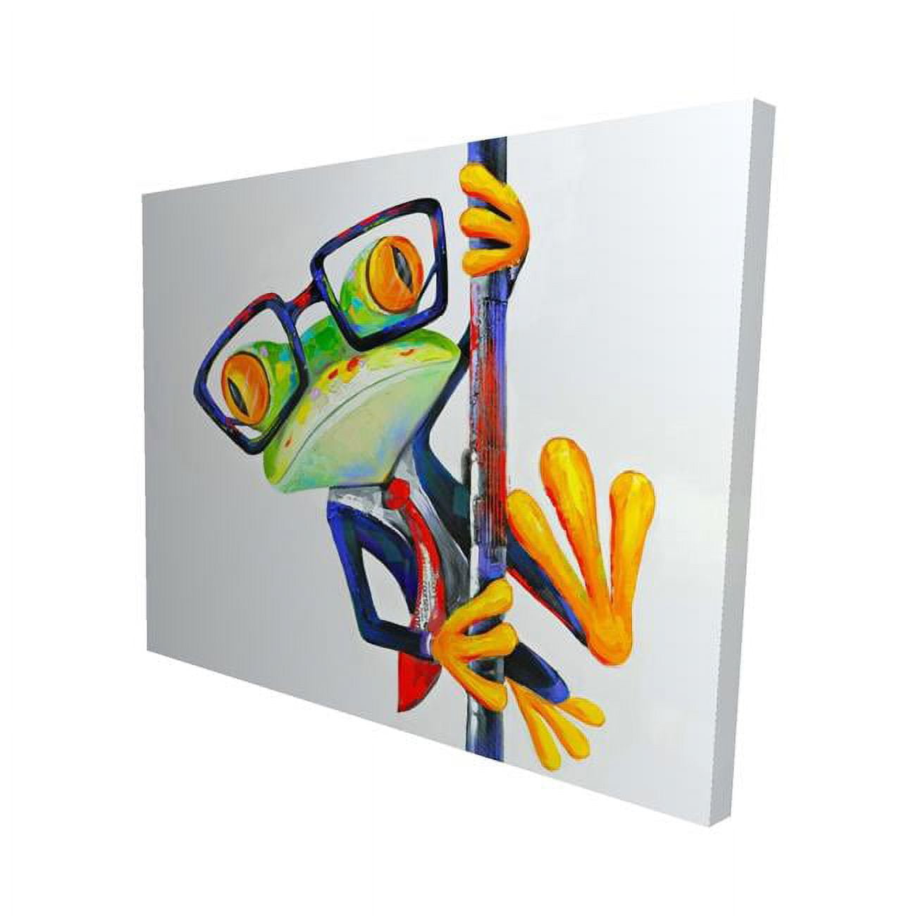 16 x 20 in. Funny Frog with Glasses-Print on Canvas
