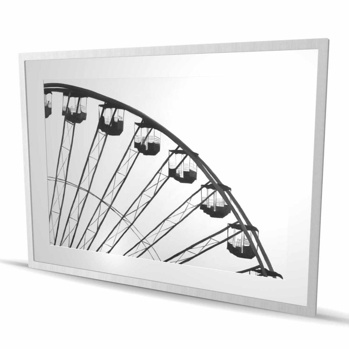 C1FM36486N50O1 36 x 48 in. Quarter of A Ferris Wheel - Man Cave Architecture Print