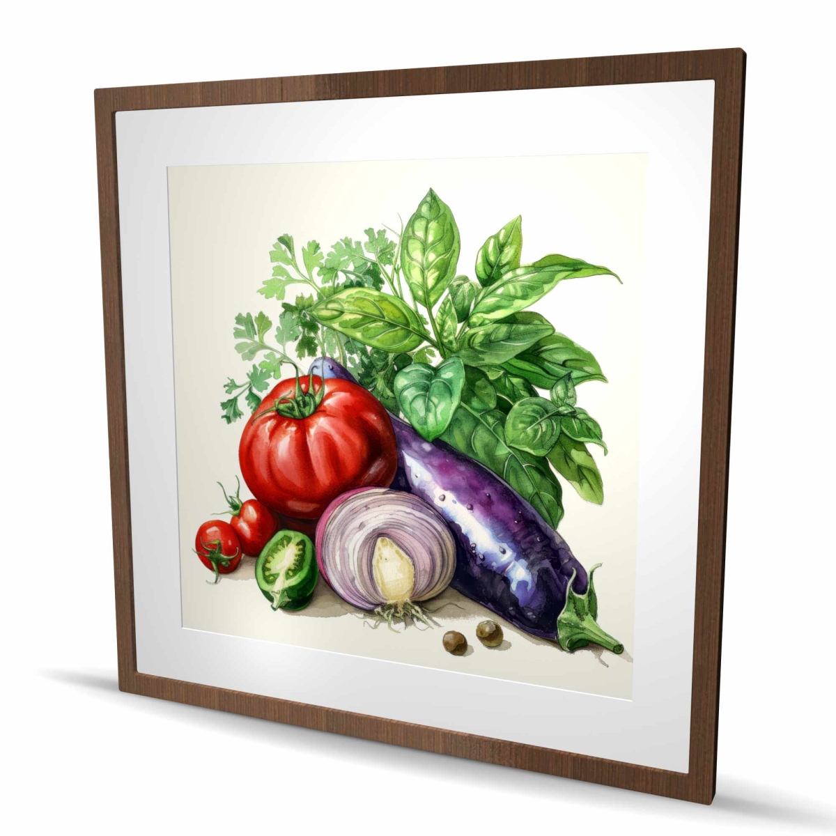 C1FM3636U0CDA8 36 x 36 in. Piled Up - White Framed Matted Print for Home Decor - Art