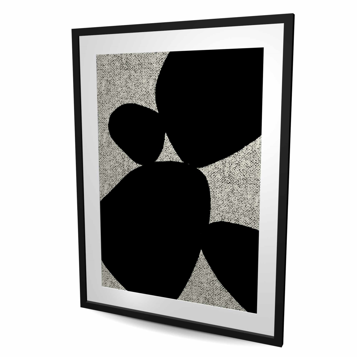 C1FM3648B53I8S 36 x 48 in. Cover Up - White Patterns Framed Matted Print for Home Decor