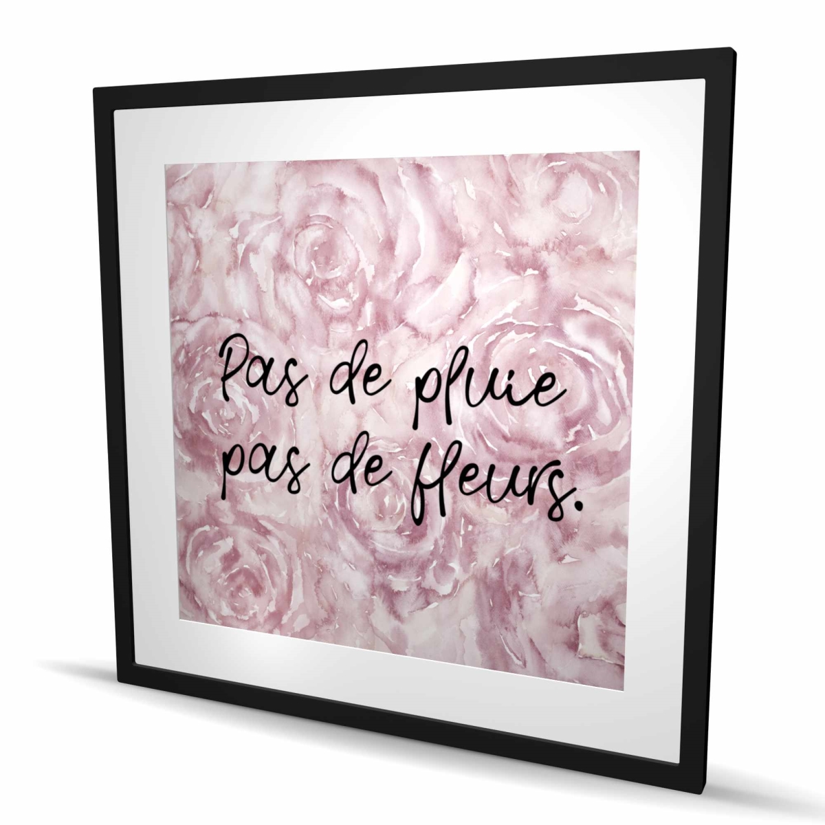 C1FM3636UGH1AU 36 x 36 in. Pas De Pluie Pas De Fleurs - Romantic Flowers Framed Print