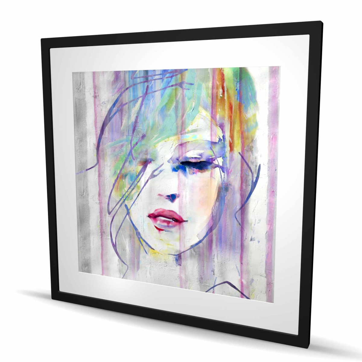 C1FM3636Z7ZYWP 36 x 36 in. Abstract Beauty - Framed Matted Print for Home Decor