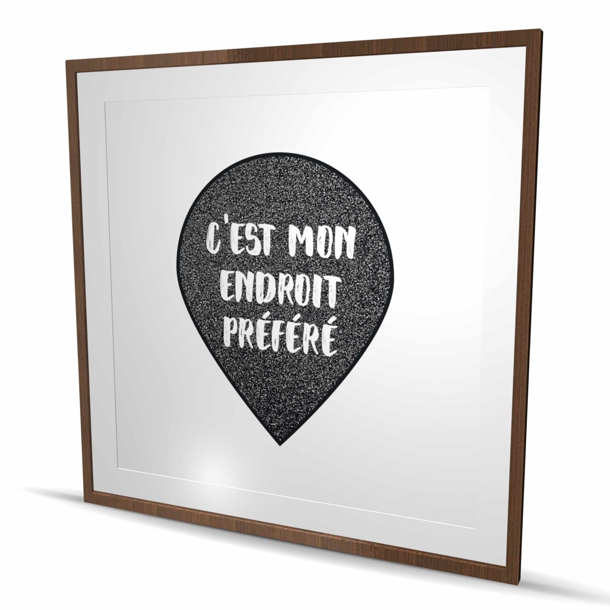 C1FM4848HGENBF 48 x 48 in. Its My Favorite Spot - Typo Man Cave Framed Print for Decor