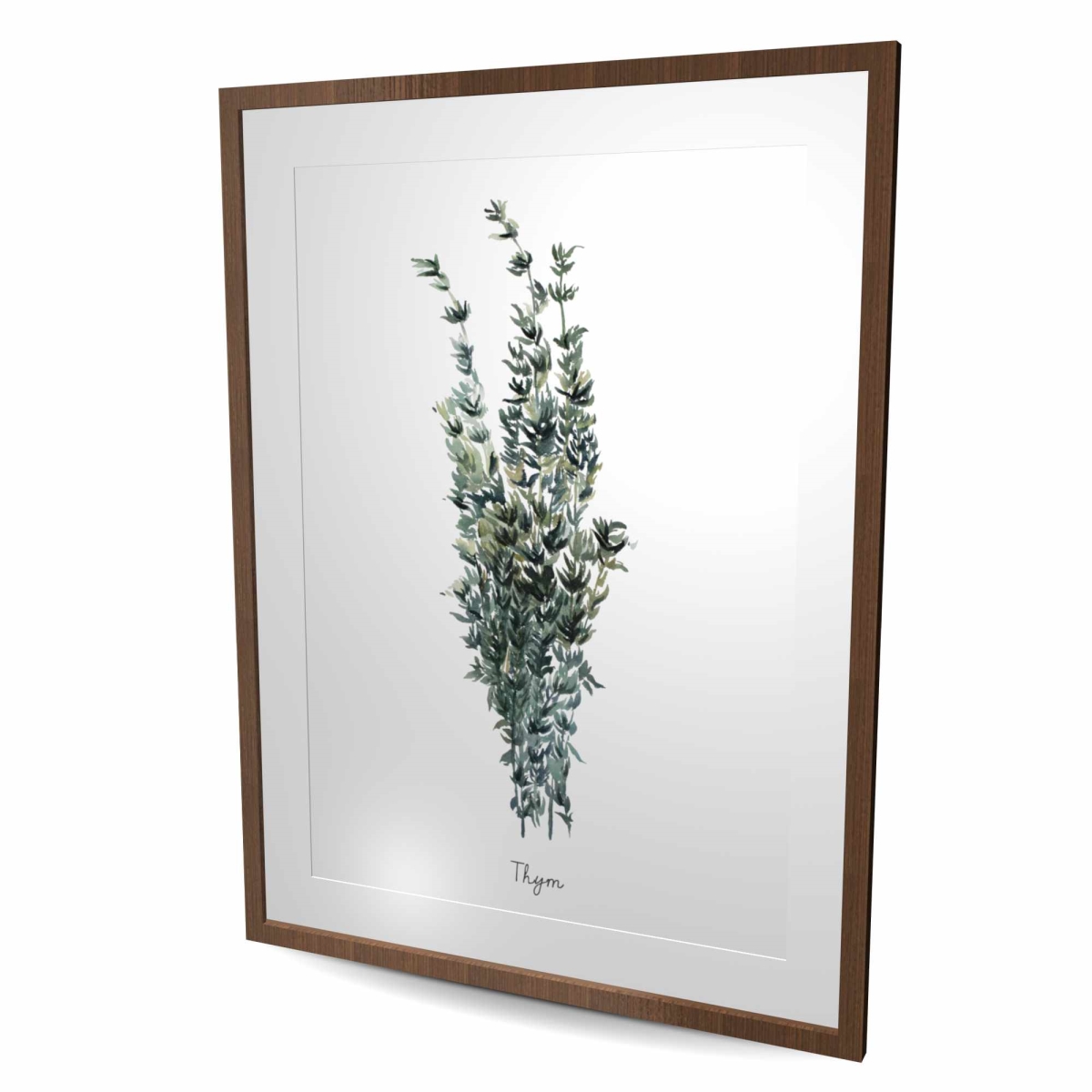 C1FM3648DP4A9T 36 x 48 in. Thyme Leaves Bundle - Farmhouse Green Framed Matted Print