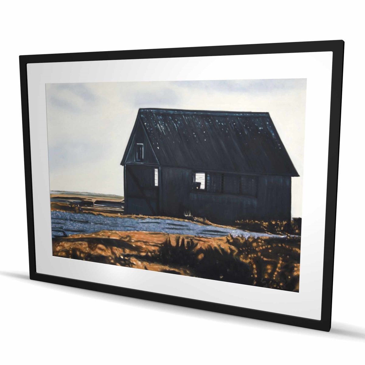 C1FM364803ZYLE 36 x 48 in. Abandoned Barn - Rustic Kitchen Framed Matted Print Decor