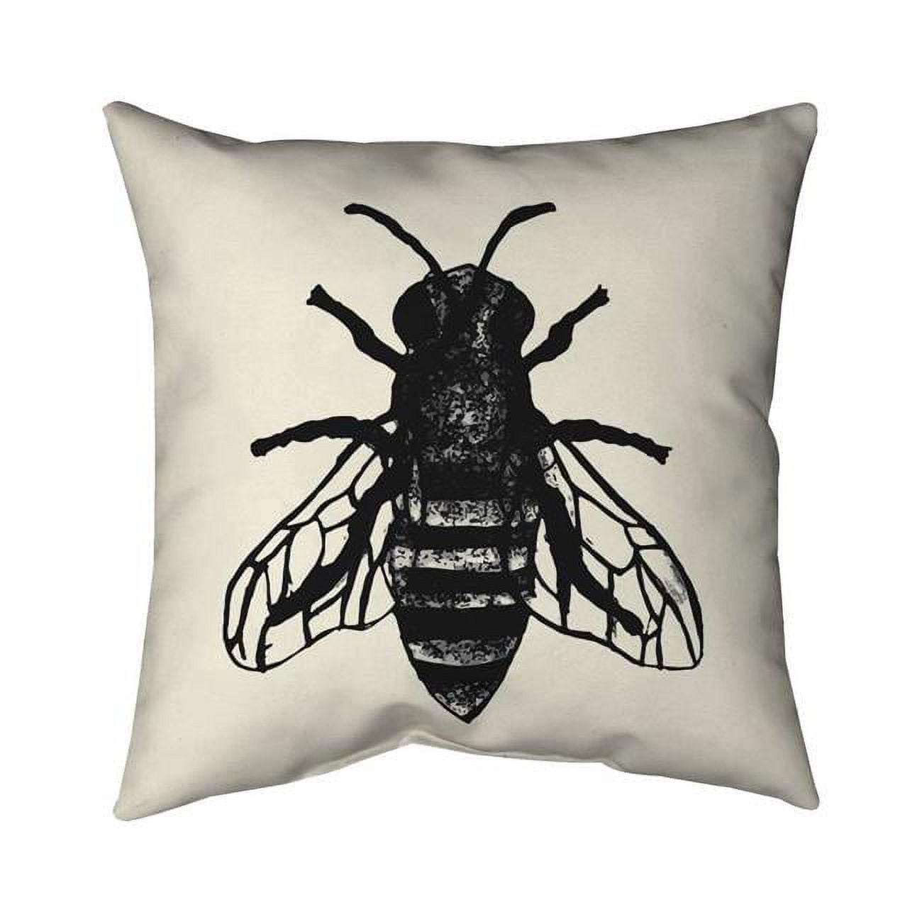 20 x 20 in. Bee-Double Sided Print Outdoor Pillow Cover