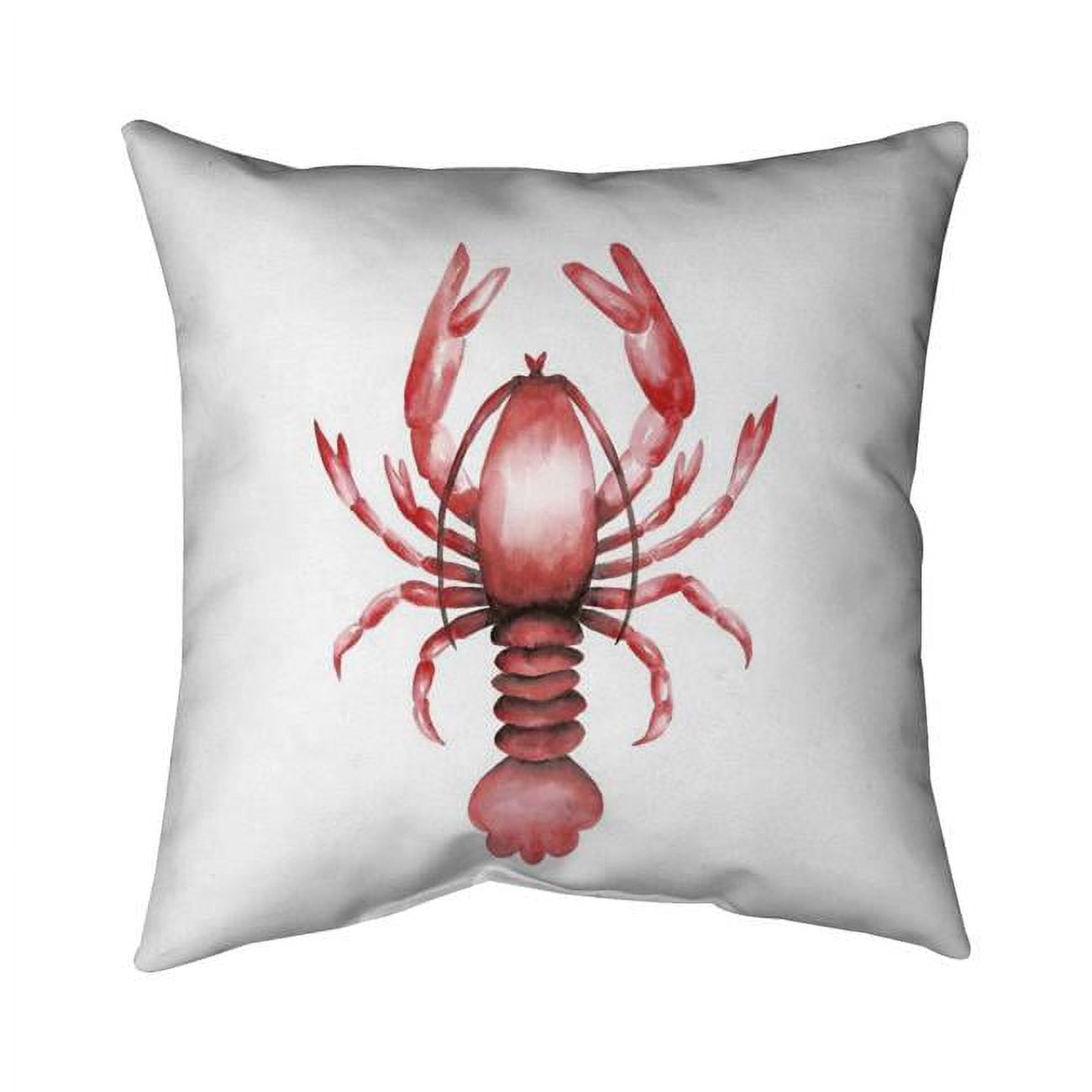20 x 20 in. Lobster-Double Sided Print Outdoor Pillow Cover