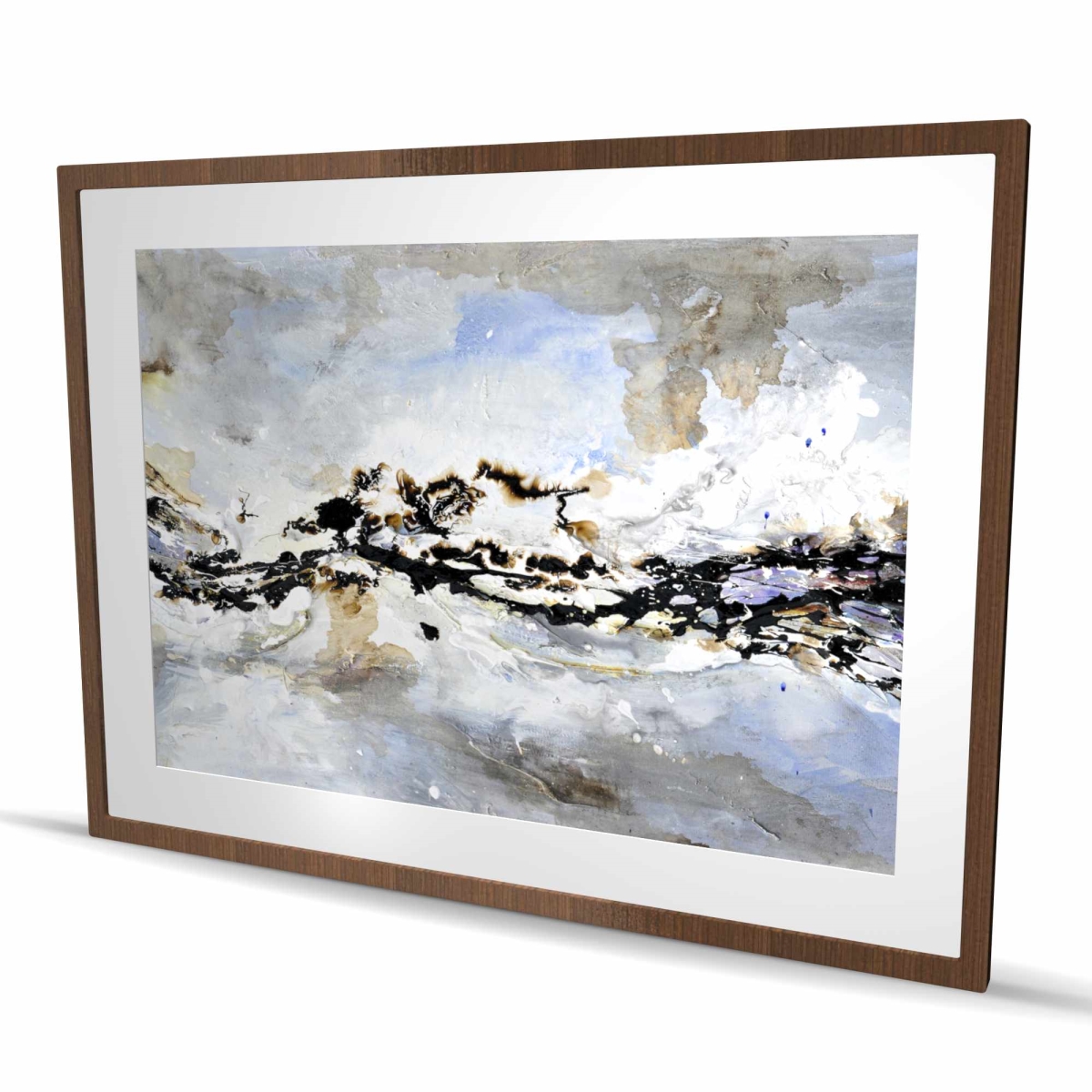 C1FM3648B7SLU5 36 x 48 in. Texturized Abstract Wave - Livingroom Waves Framed Print