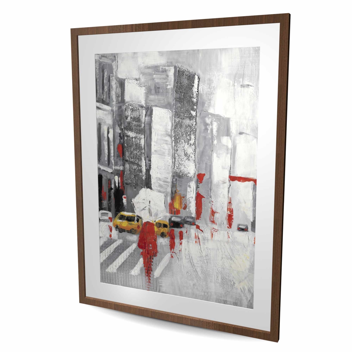 C1FM3648Y0NIYF 36 x 48 in. Abstract Cloudy City Street - Man Cities Framed Print Decor