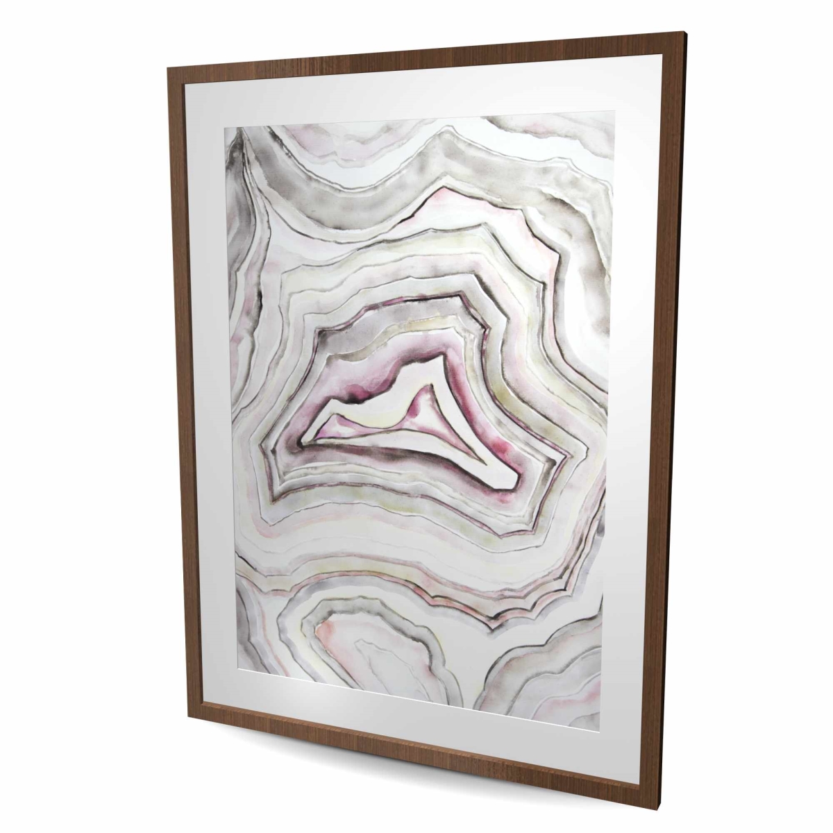 C1FM36486H86OY 36 x 48 in. Geode - Spiritual Pattern Framed Matted Print for Home Decor