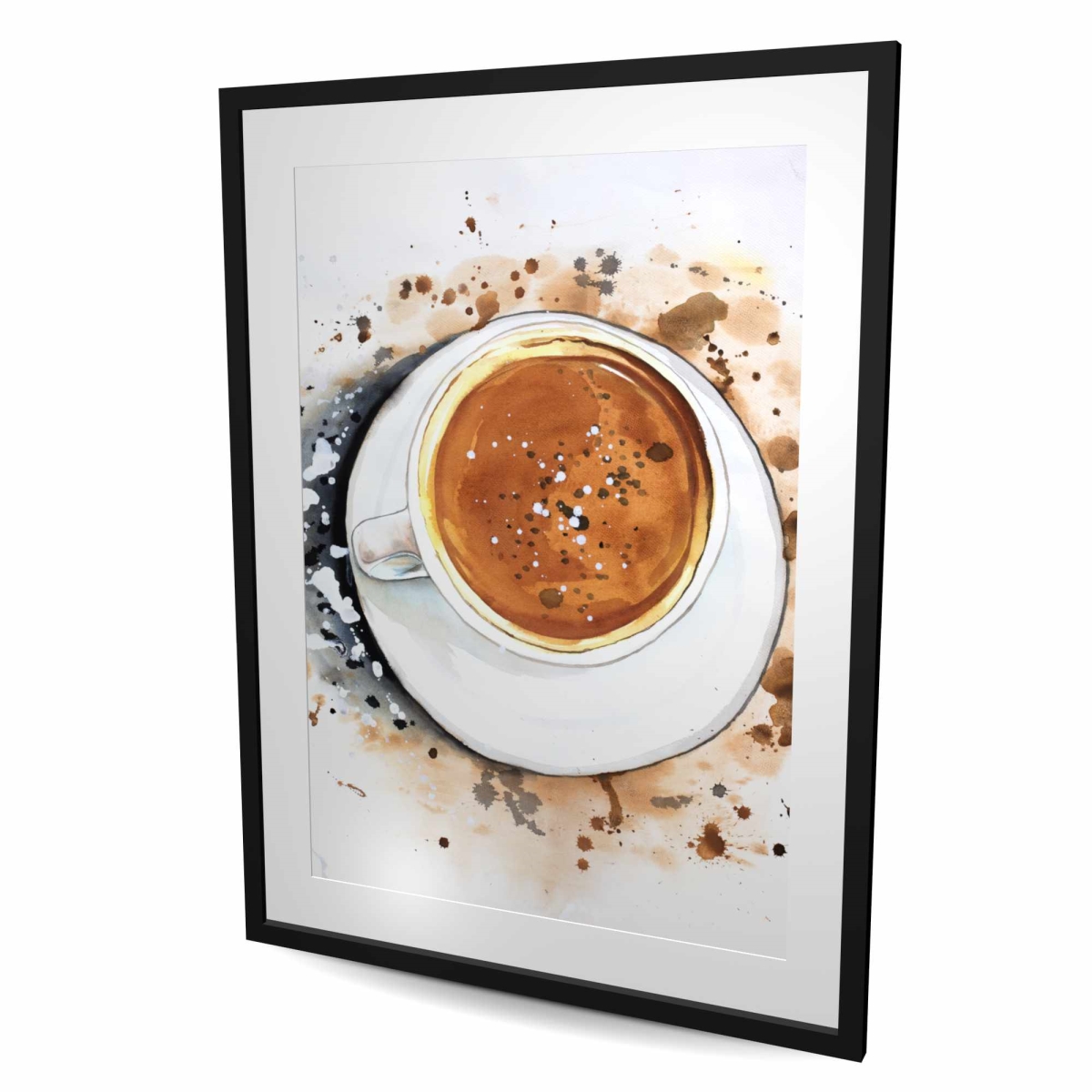 C1FM3648PL42S3 36 x 48 in. Cappuccino Refreshing - Brown Kitchen Framed Matted Print