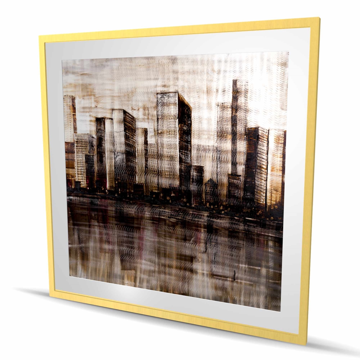 C1FM4848FDV149 48 x 48 in. Sketch of the City - Framed Matted Print for Home Decor