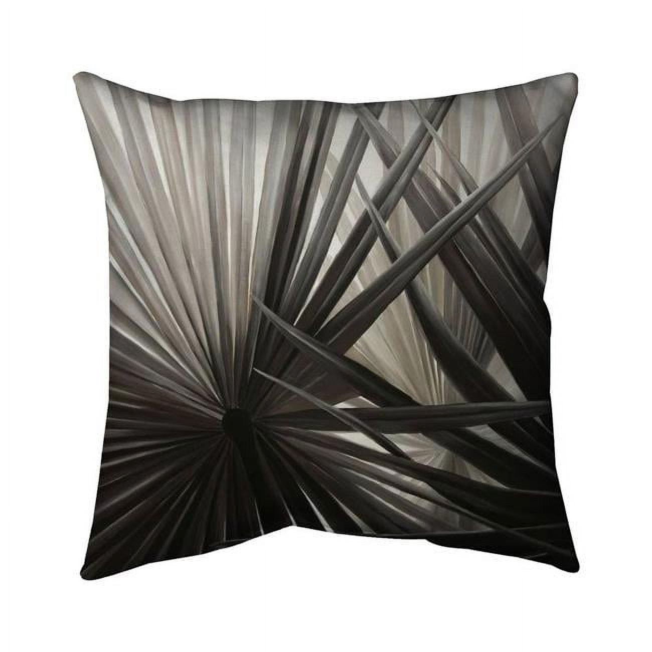 20 x 20 in. Greyscale Tropical Plants-Double Sided Print Outdoor Pillow Cover