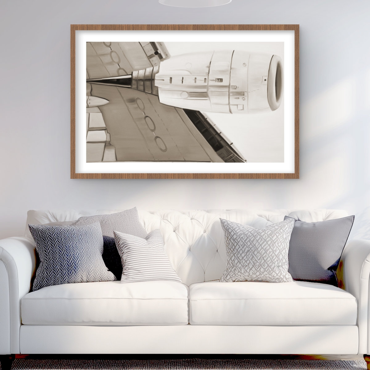 C1FM2436SUTTYR 24 x 36 in. Underside - Office Industrial Framed Matted Print for Decor