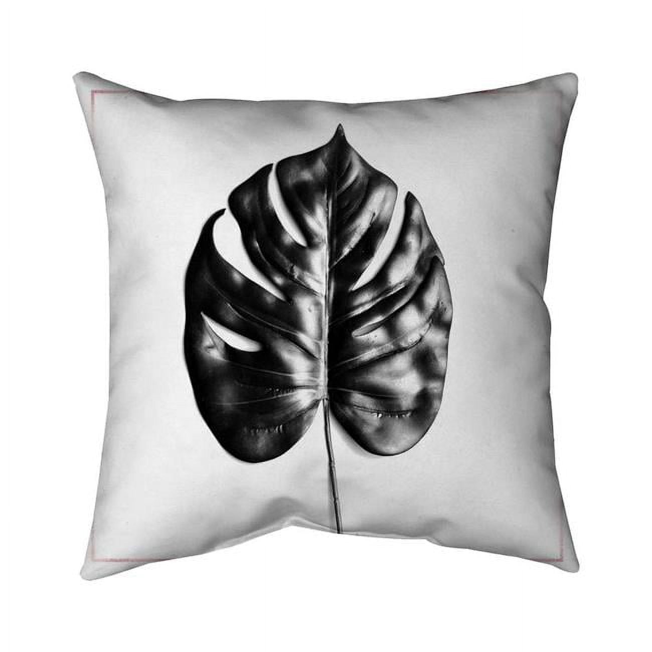 5542-2020-FL302 20 x 20 in. Split Leaf Philodendron with Rose Line-Double Sided Print Outdoor Pillow Cover