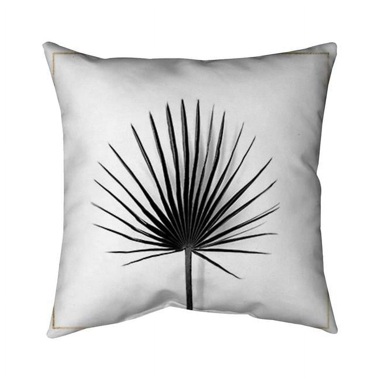 20 x 20 in. Cabbage Palm Leaf with Gold Lines-Double Sided Print Outdoor Pillow Cover