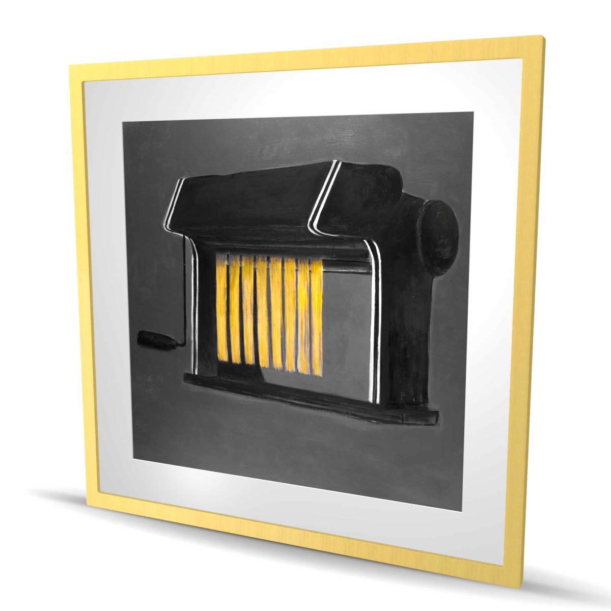 C1FM3636TKF3DM 36 x 36 in. Fresh Pasta Machine - Framed Matted Print for Home Decor