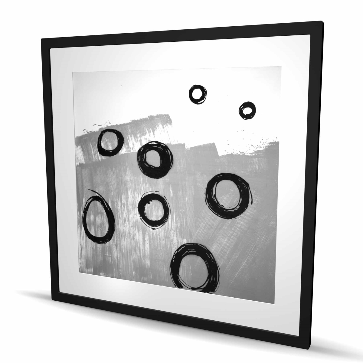 C1FM3636QU03RH 36 x 36 in. Deconstructed - Illustrative Bedroom Framed Matted Print