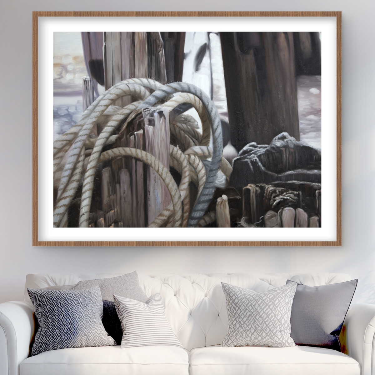 C1FM3648P7OMC8 36 x 48 in. Driftwood - Romantic Bedroom Framed Matted Print for Decor