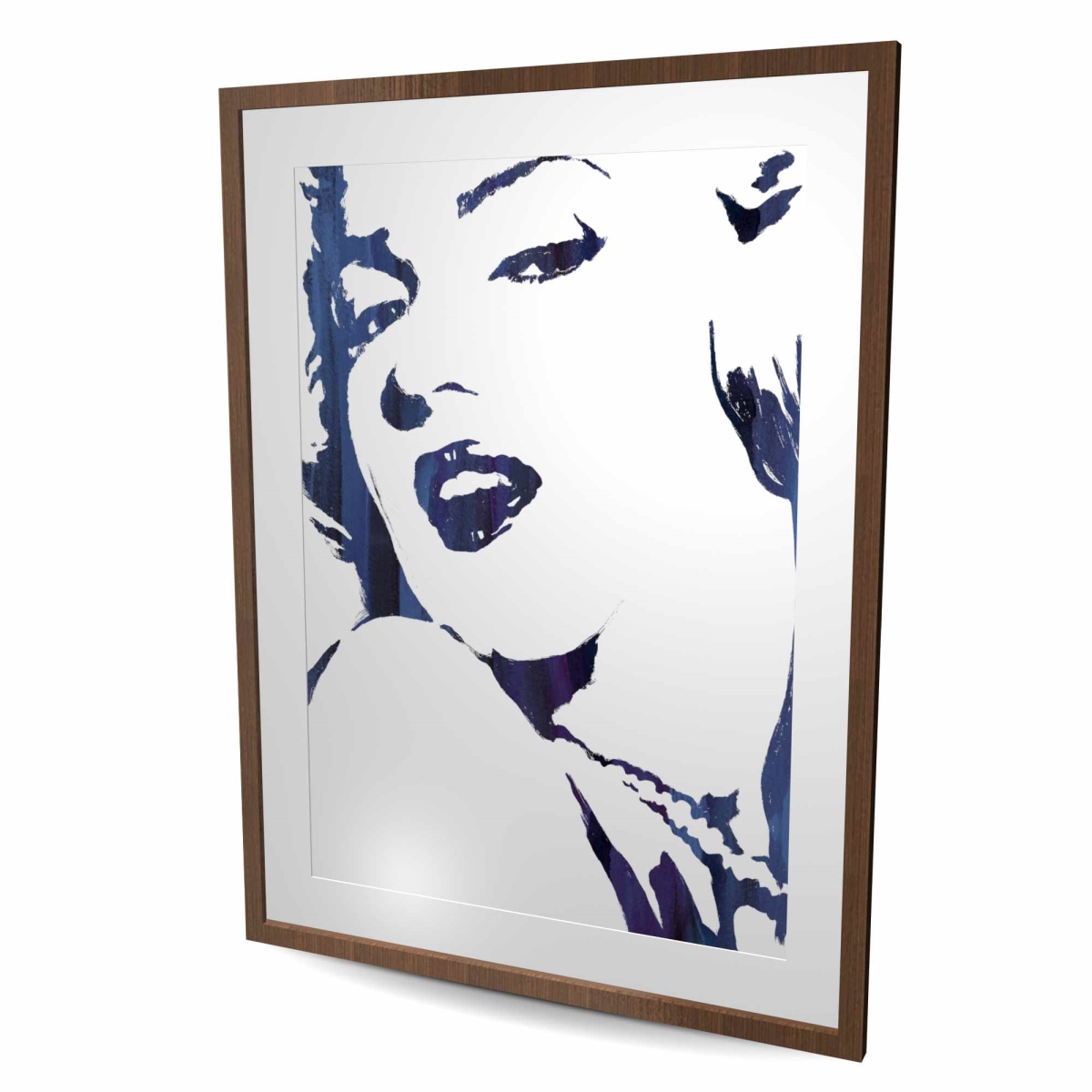 C1FM3648HBE103 36 x 48 in. Marilyn Monroe in Blue - Classic Retro Framed Print Decor
