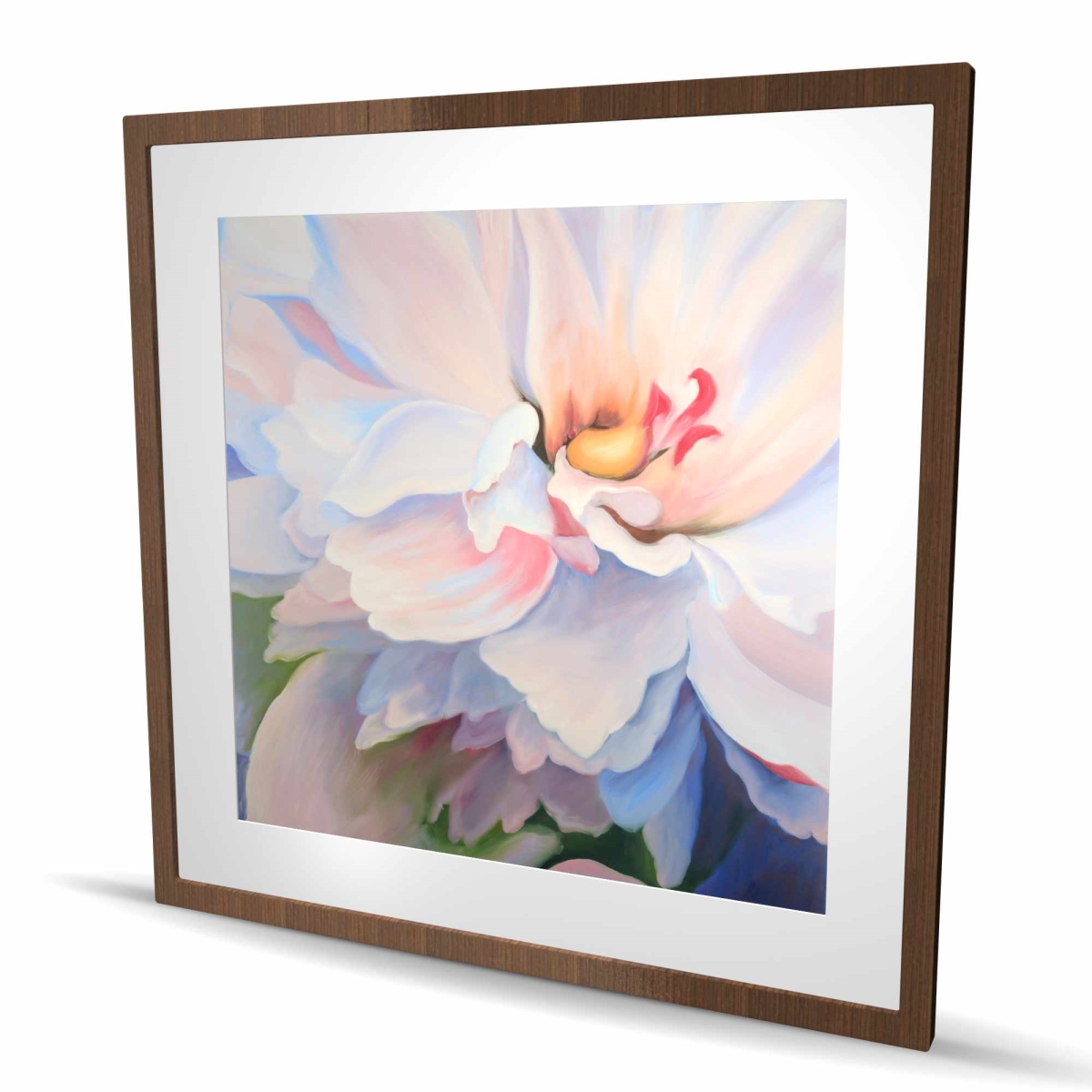 C1FM3636R8DRUV 36 x 36 in. Pastel Colored Flower - Romantic Framed Matted Print Decor
