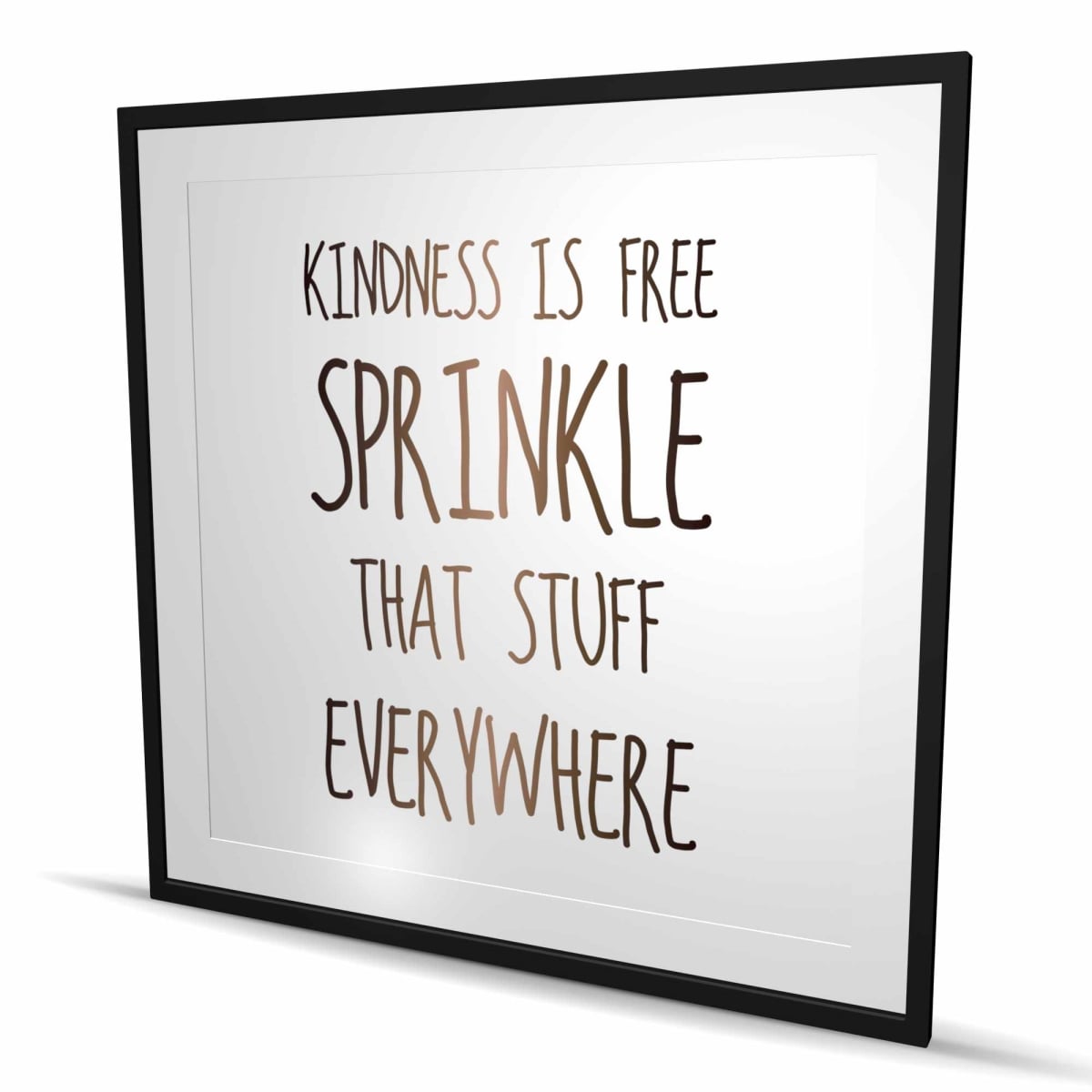 C1FM48485KASHH 48 x 48 in. Kindness Is Free Framed Matted Print - Modern Home Decor