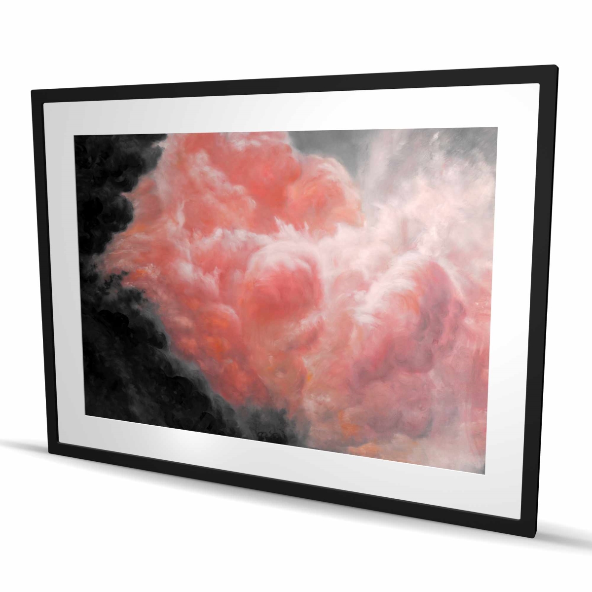 C1FM36486XCDVE 36 x 48 in. Dark Clouds - Satellite View Landscapes Framed Print Decor
