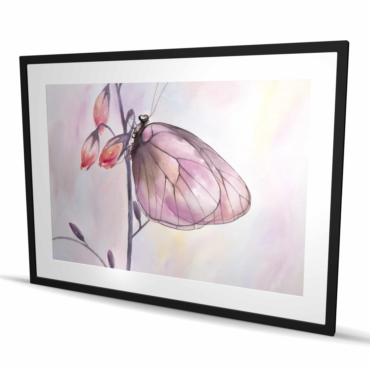 C1FM3648AV4F4S 36 x 48 in. Delicate Butterfly - Romantic Framed Matted Insect Print