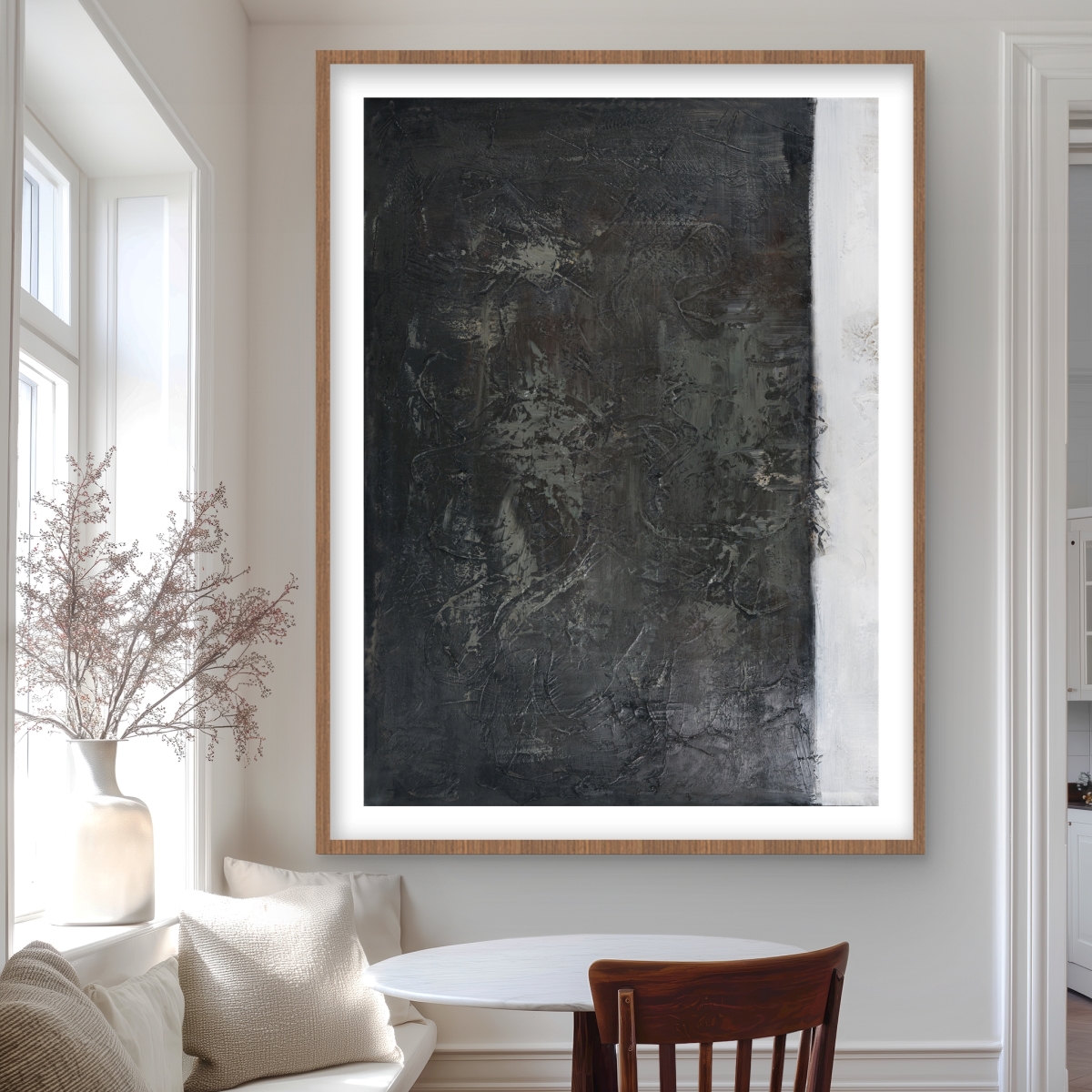 C1FM3648A42RAP 36 x 48 in. Abstract Shape - Bedroom Shapes Framed Matted Print Decor