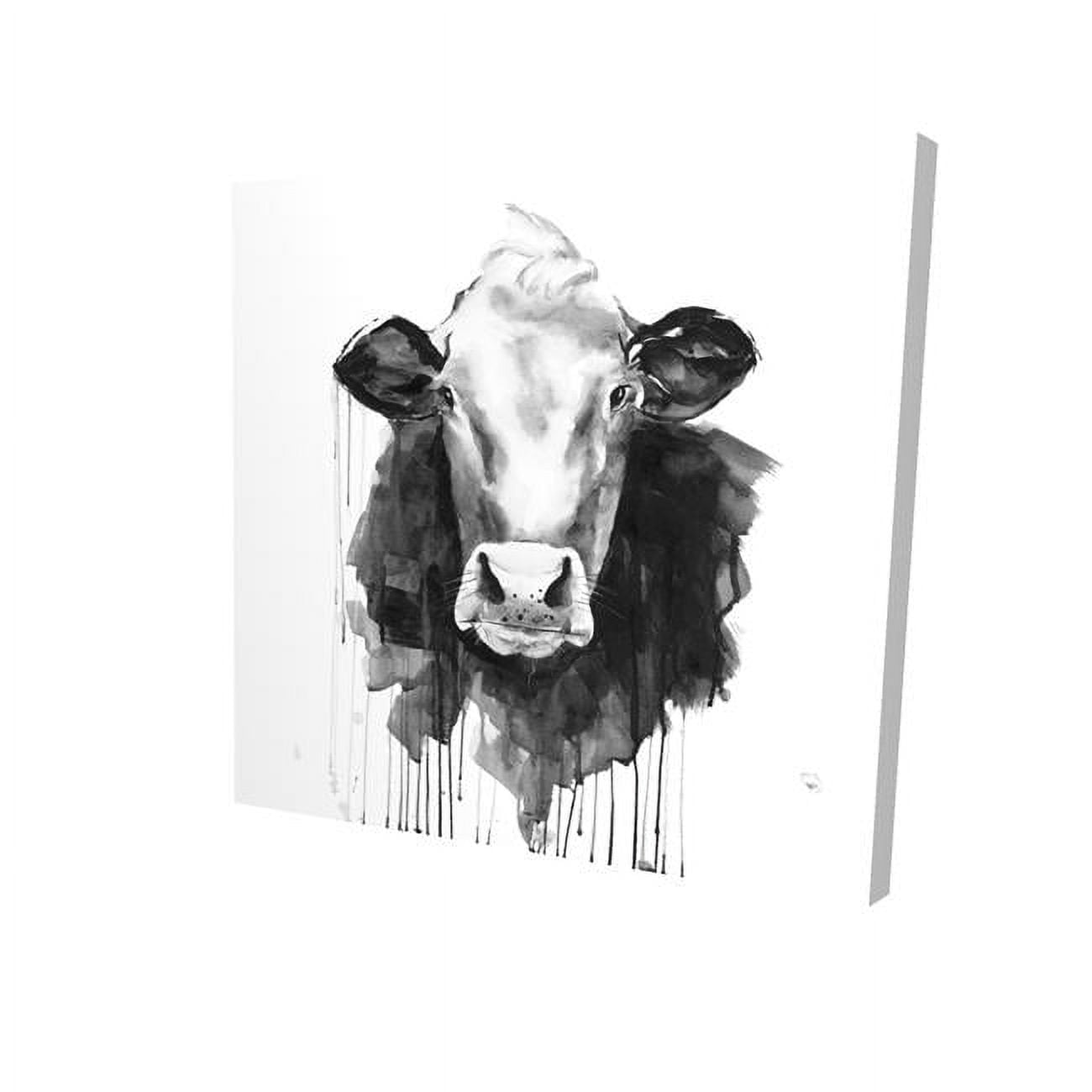 8 x 8 in. Cow-Print on Canvas