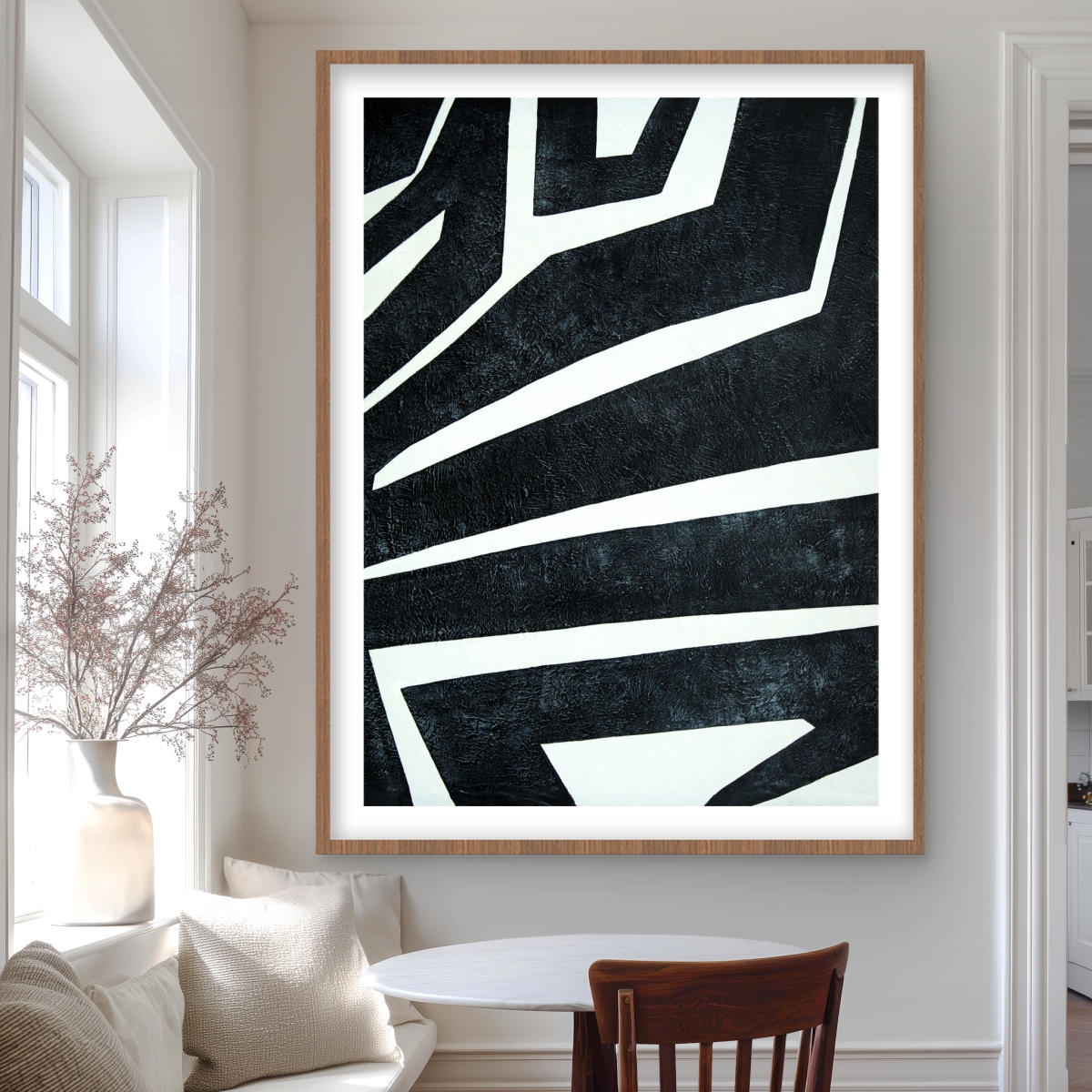 C1FM3648AQPJFY 36 x 48 in. Labyrinth - Man Cave Abstract Framed Matted Print for Decor