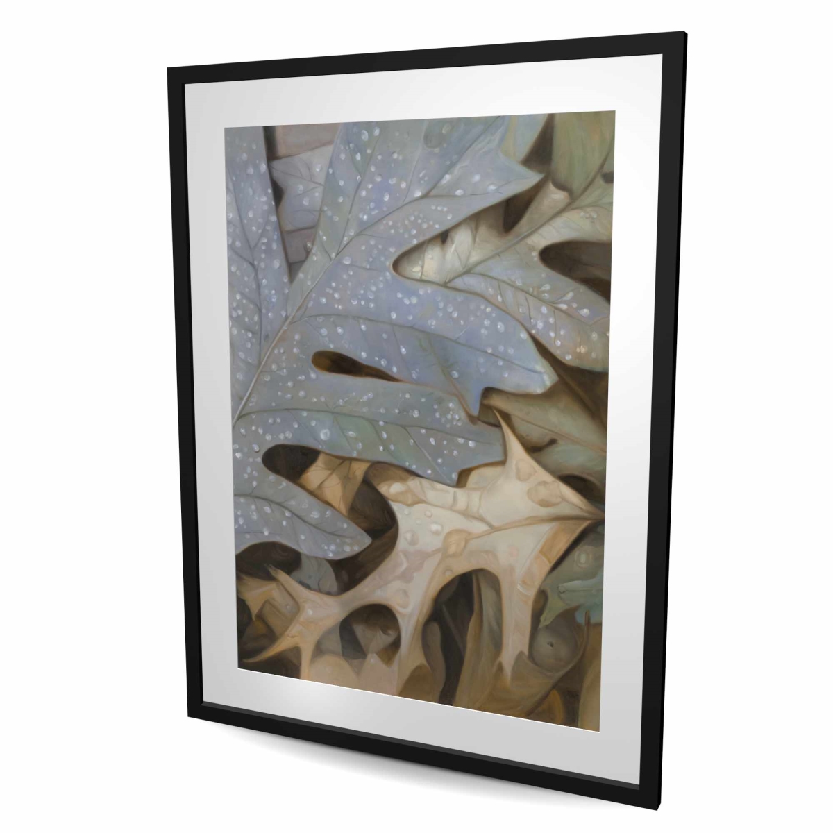C1FM36486BQTRP 36 x 48 in. Autumn Leaves - Hyperrealist Framed Print for Man Cave Decor
