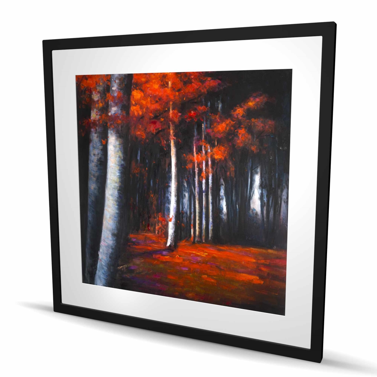 C1FM3636VLY160 36 x 36 in. Mysterious Forest - Trees Seasons Framed Matted Print Decor