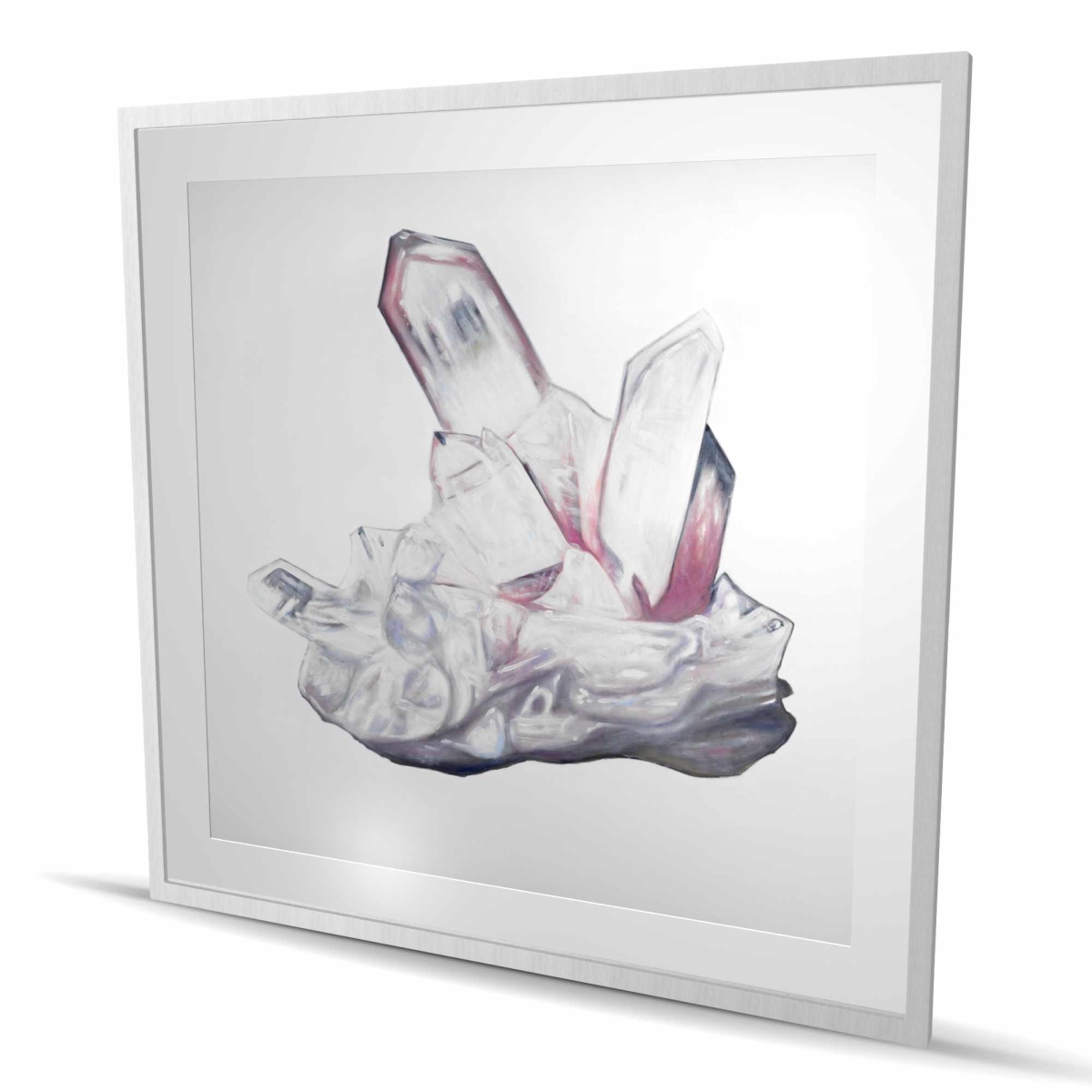 C1FM4848DAVOZV 48 x 48 in. Clear Quartz Crystal Modern Framed Print - Bedroom Decor
