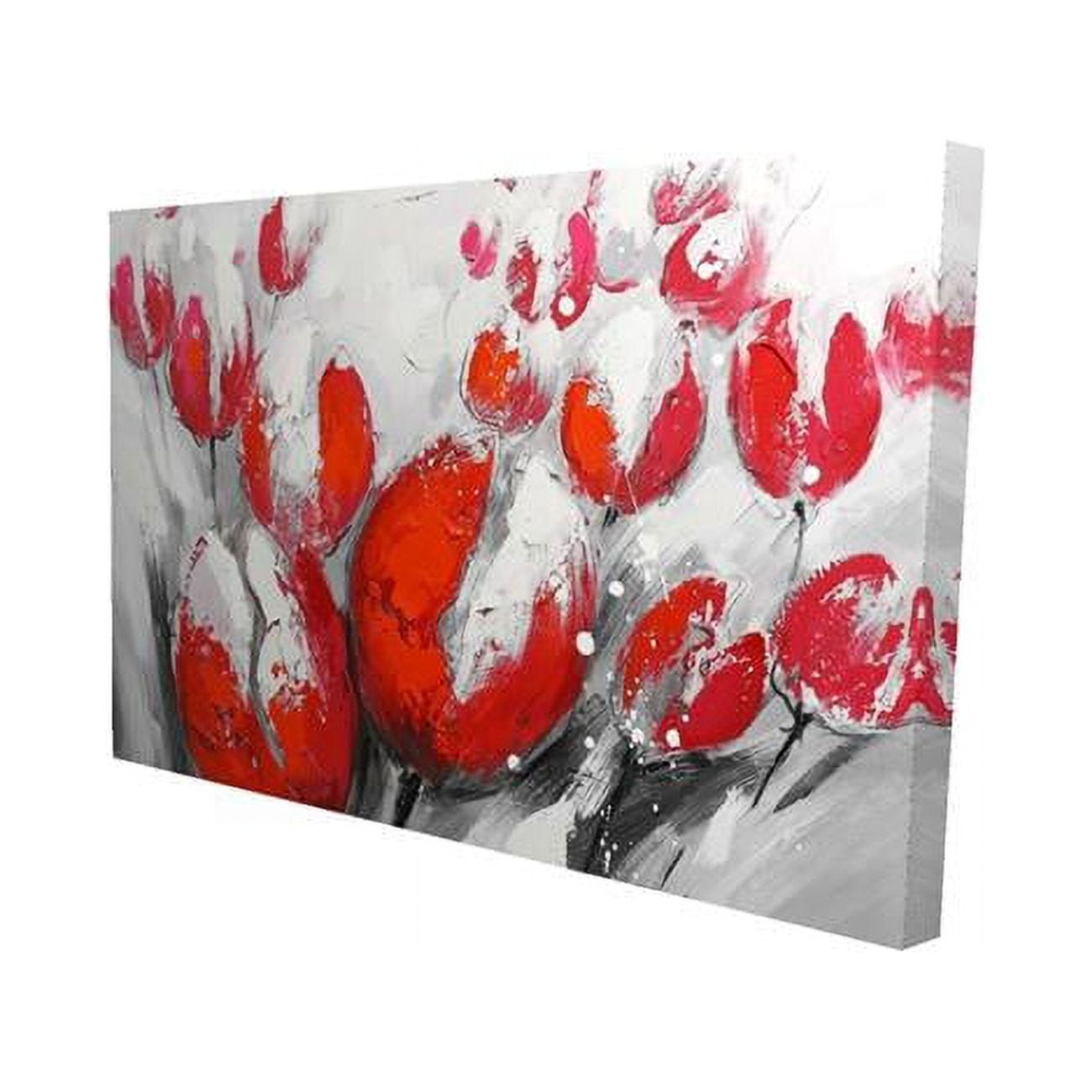 20 x 30 in. Red Tulips-Print on Canvas