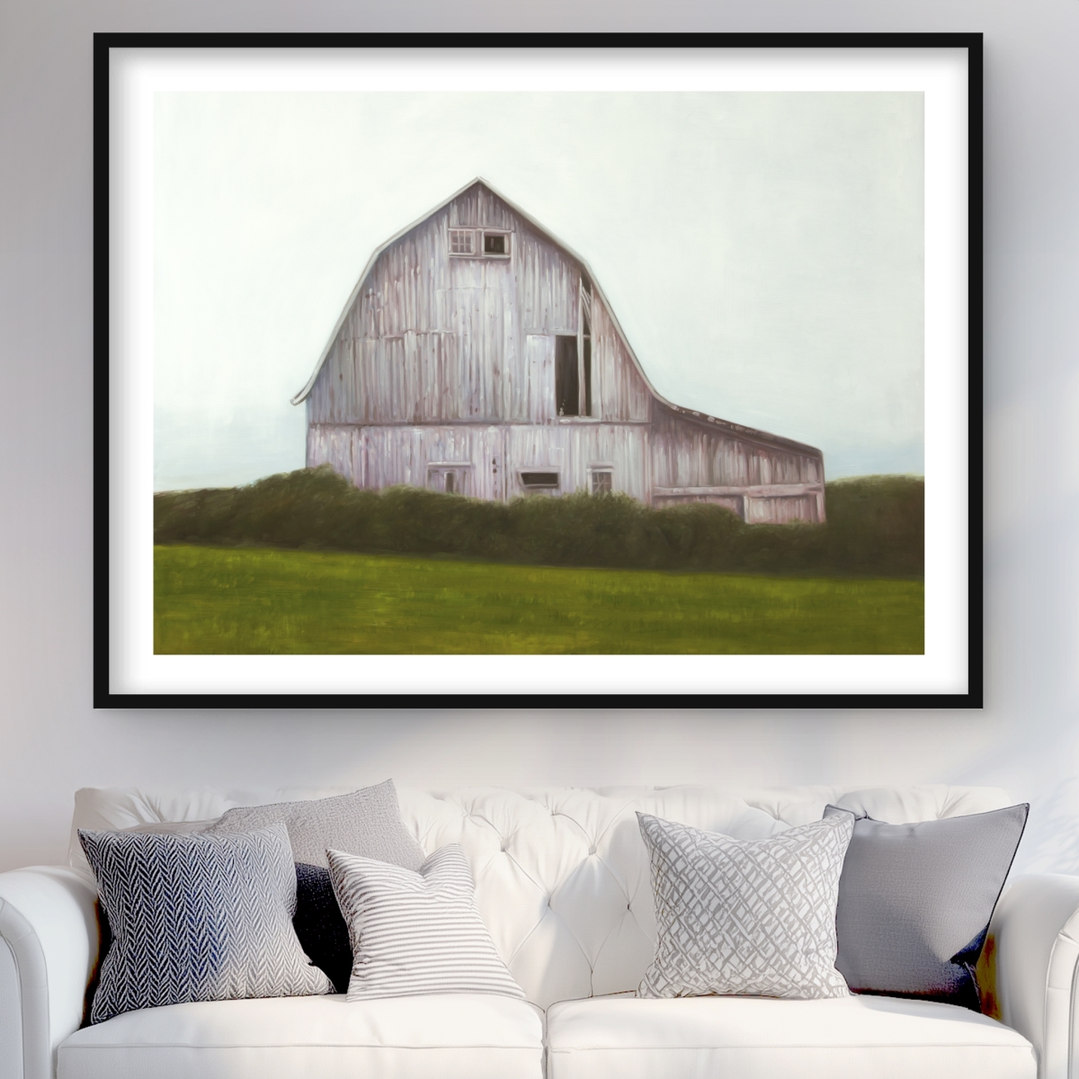 C1FM3648G3EFJS 36 x 48 in. Rustic Barn - Farmhouse Architecture Framed Matted Print