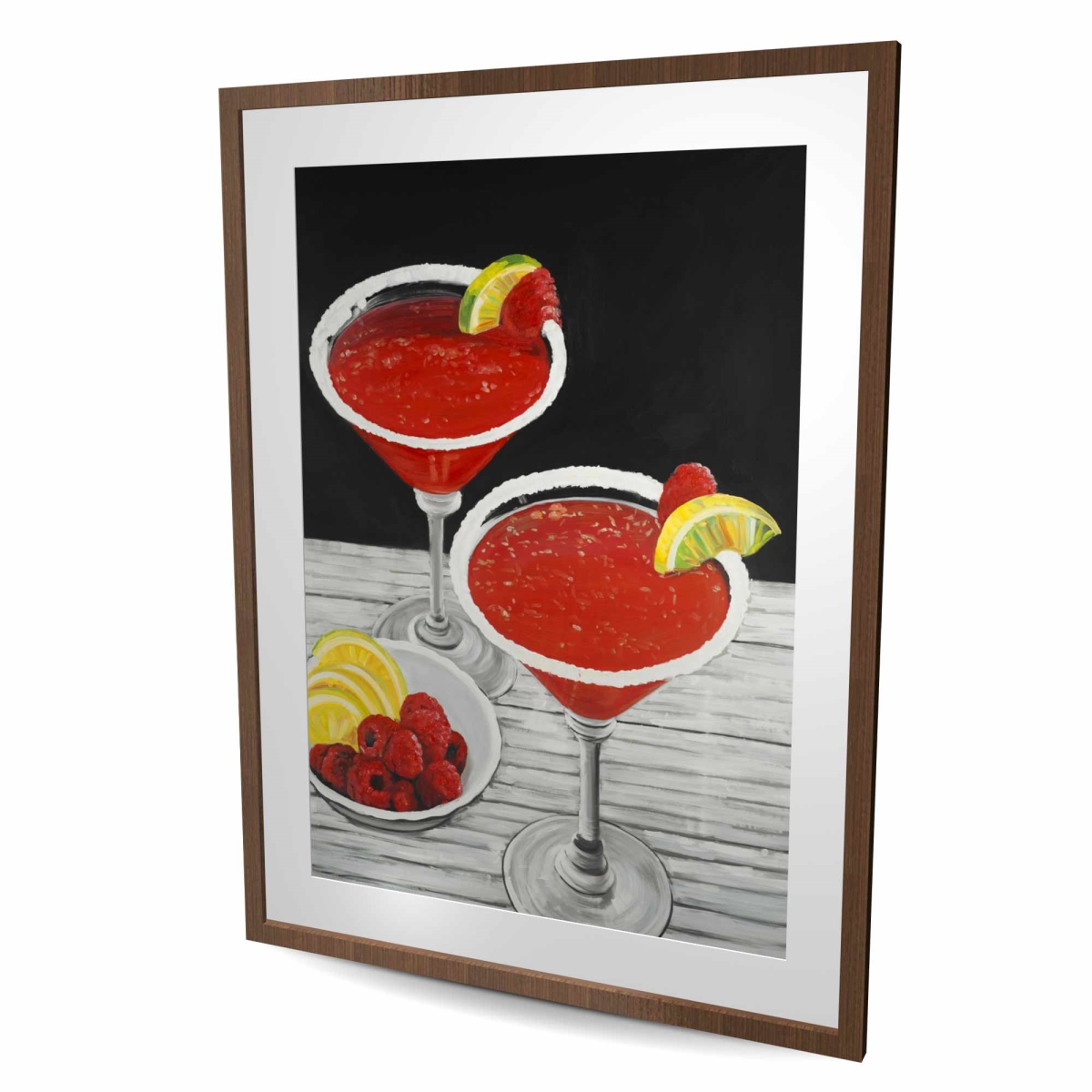 C1FM3648F2PDUH 36 x 48 in. Two Cosmopolitan - Romantic Still Life Framed Print Decor