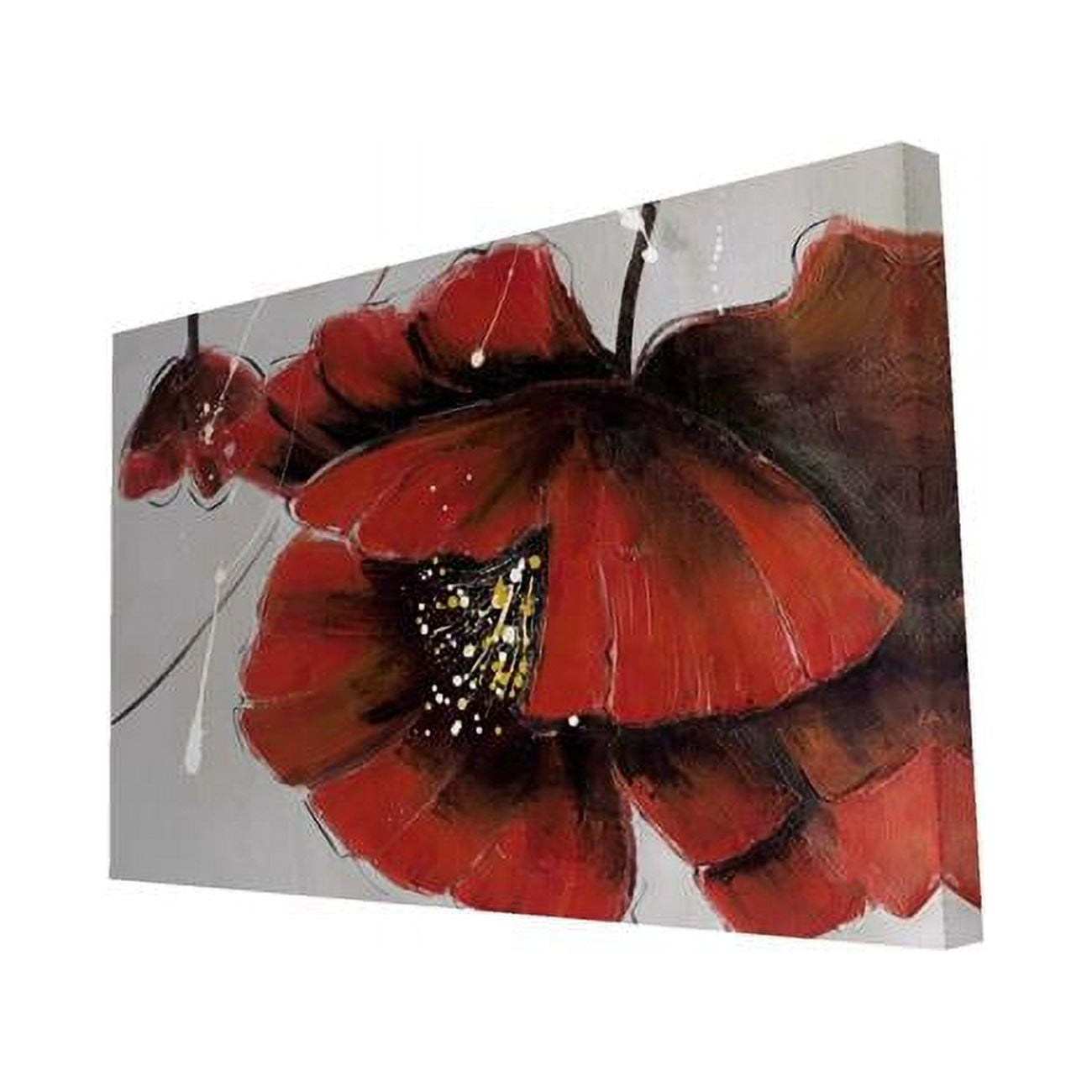 20 x 30 in. Red Poppy Flowers-Print on Canvas